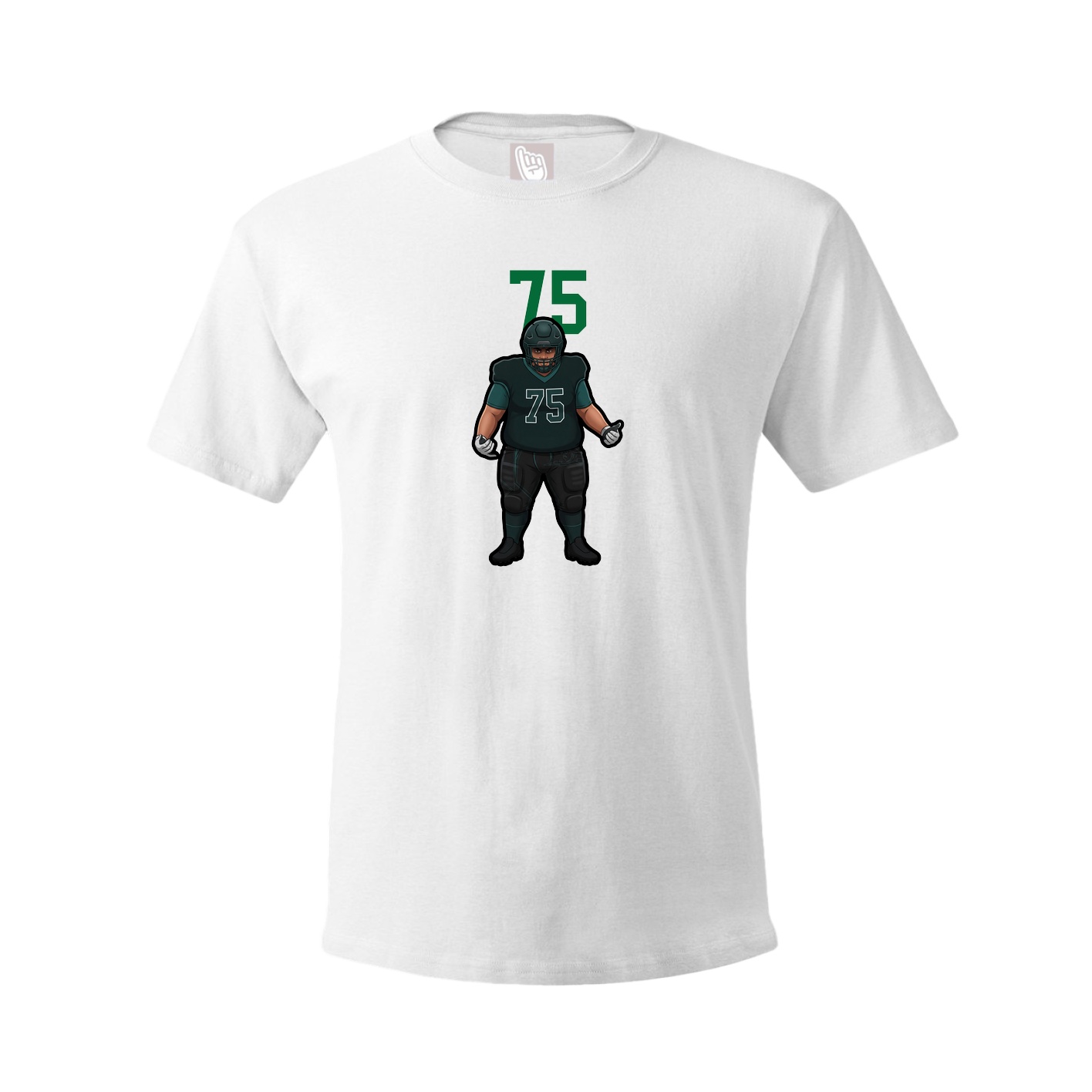 Youth Tee — Number Top in White
