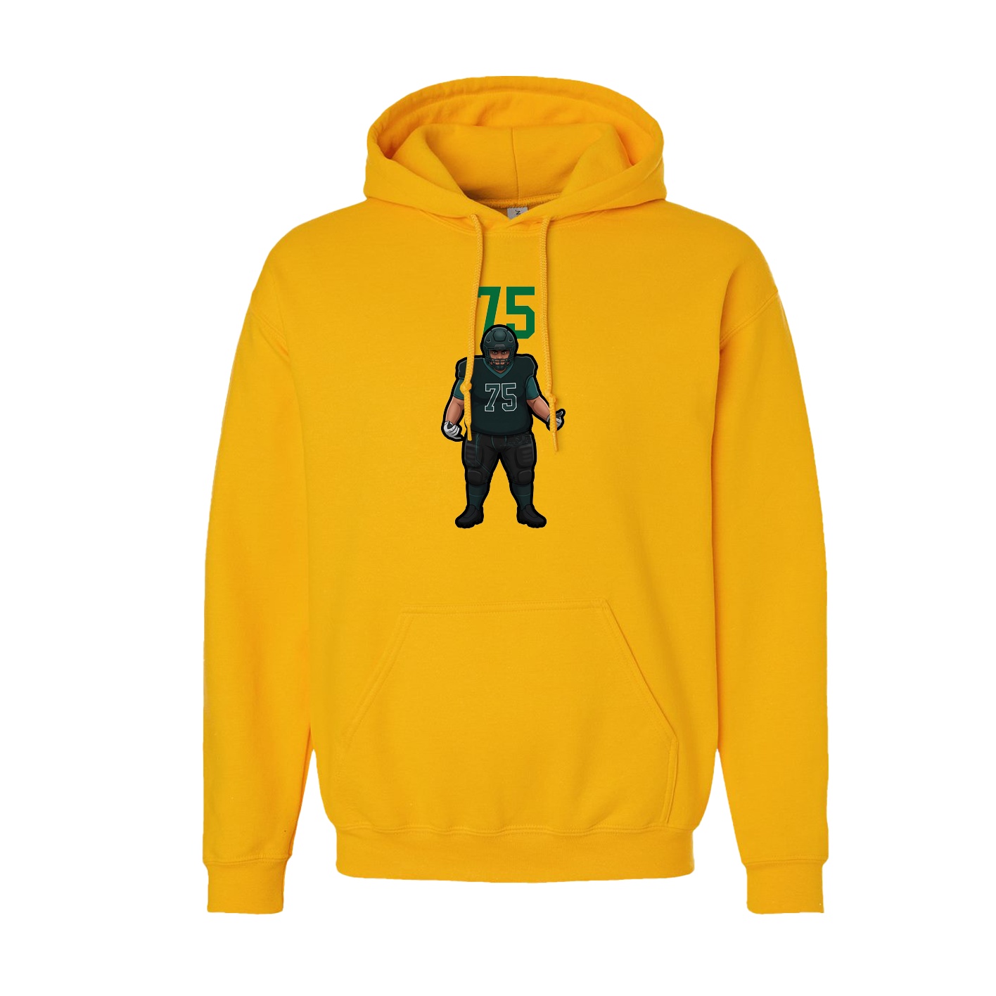 Youth Hoodie — Number Top in Gold