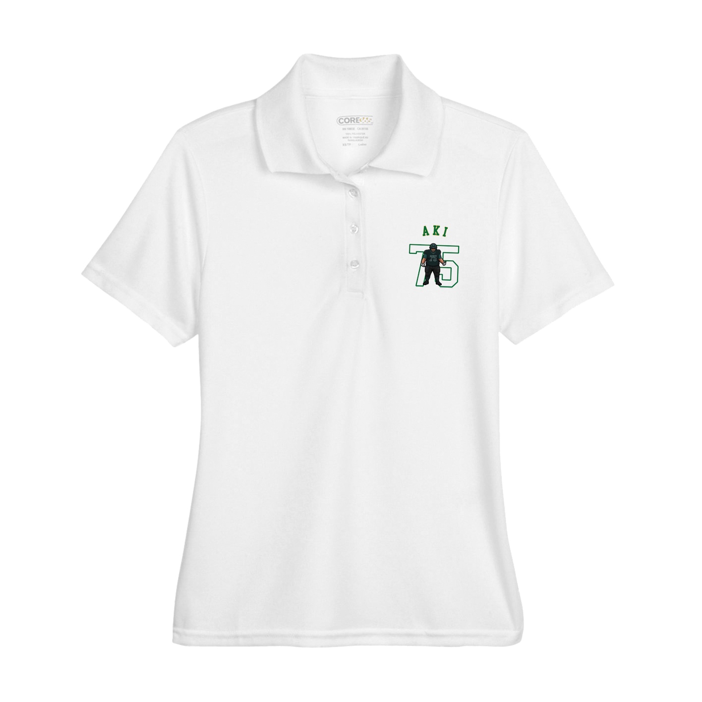 Womens Performance Polo — Shirsey Arch in White