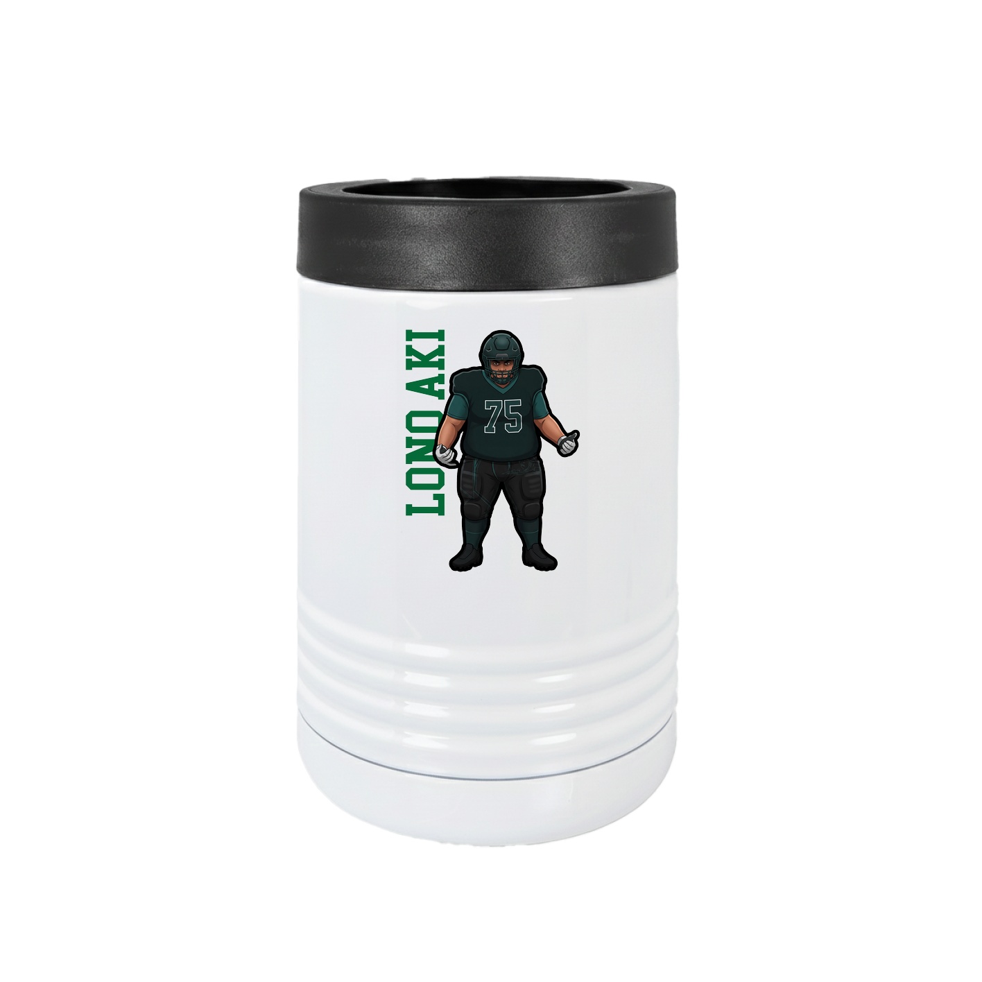 Beverage Holder — Name Vertical in White