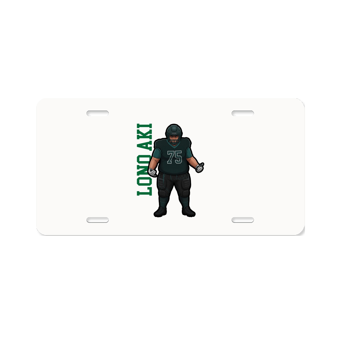 License Plate — Name Vertical in Classic