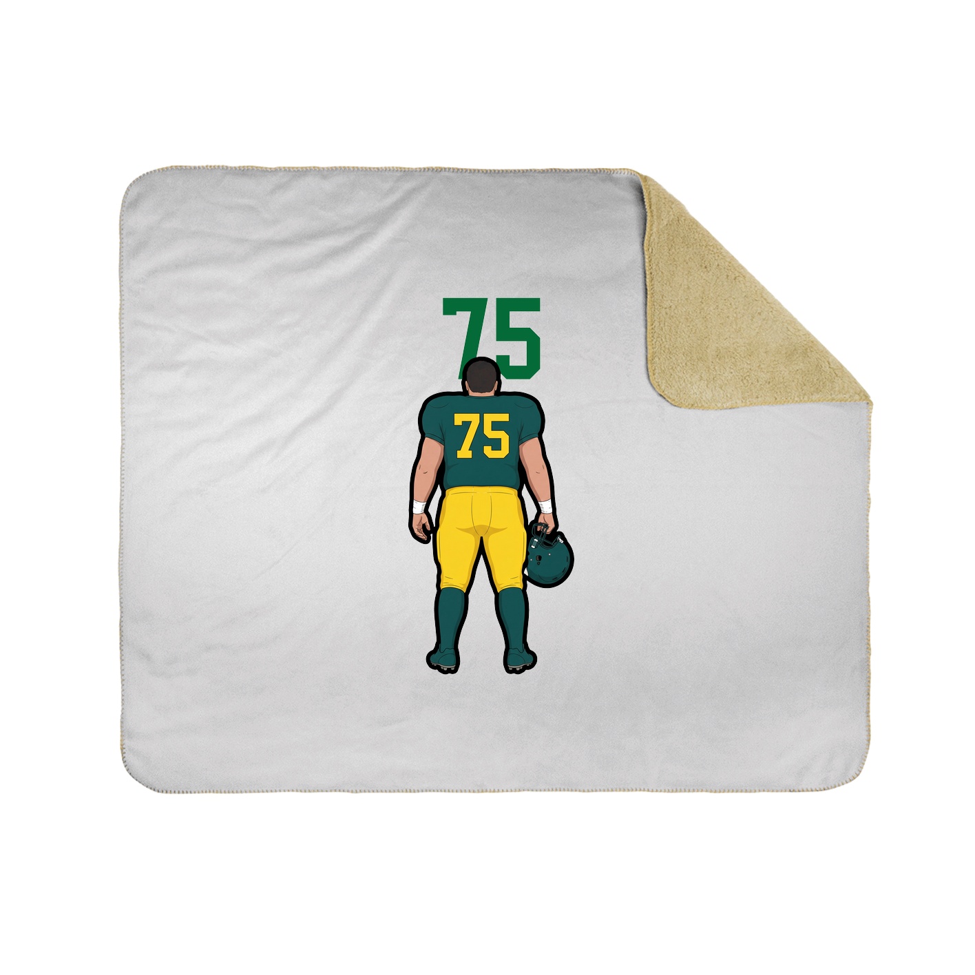 Throw Blanket — Number Top in White