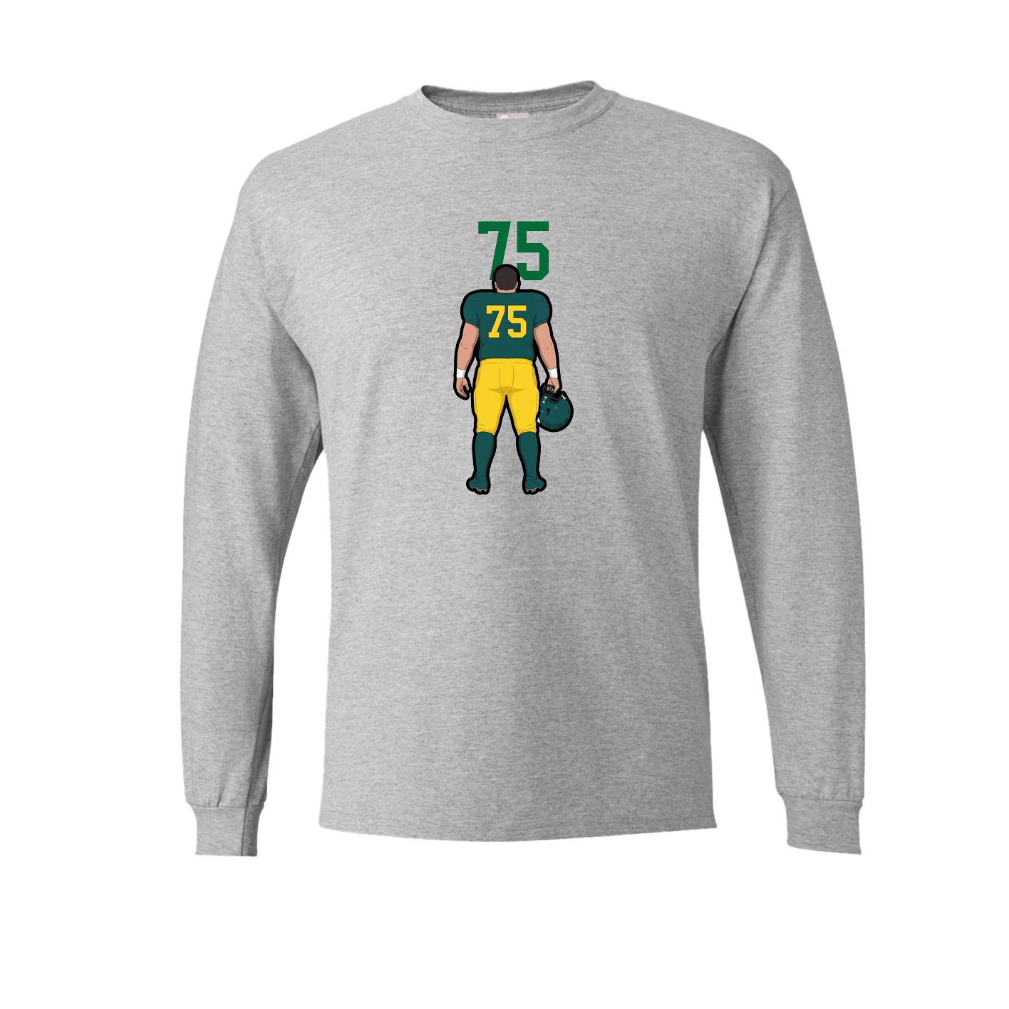 Long Sleeve Tee — Number Top in Grey