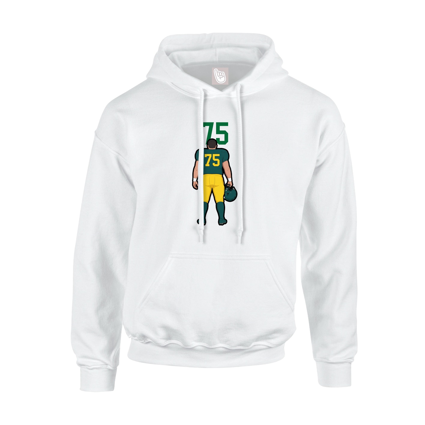 Youth Hoodie — Number Top in White