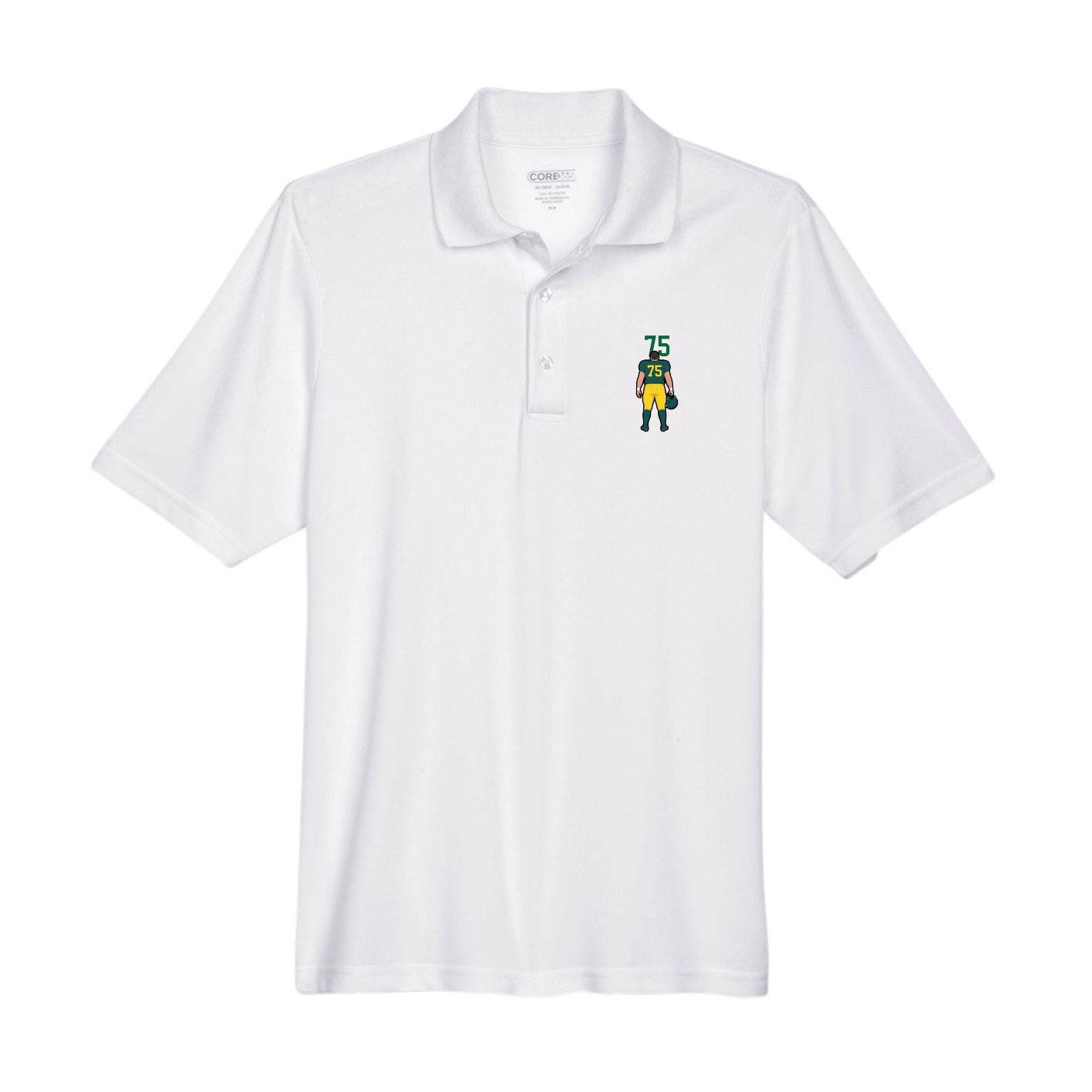 Performance Polo — Number Top in White
