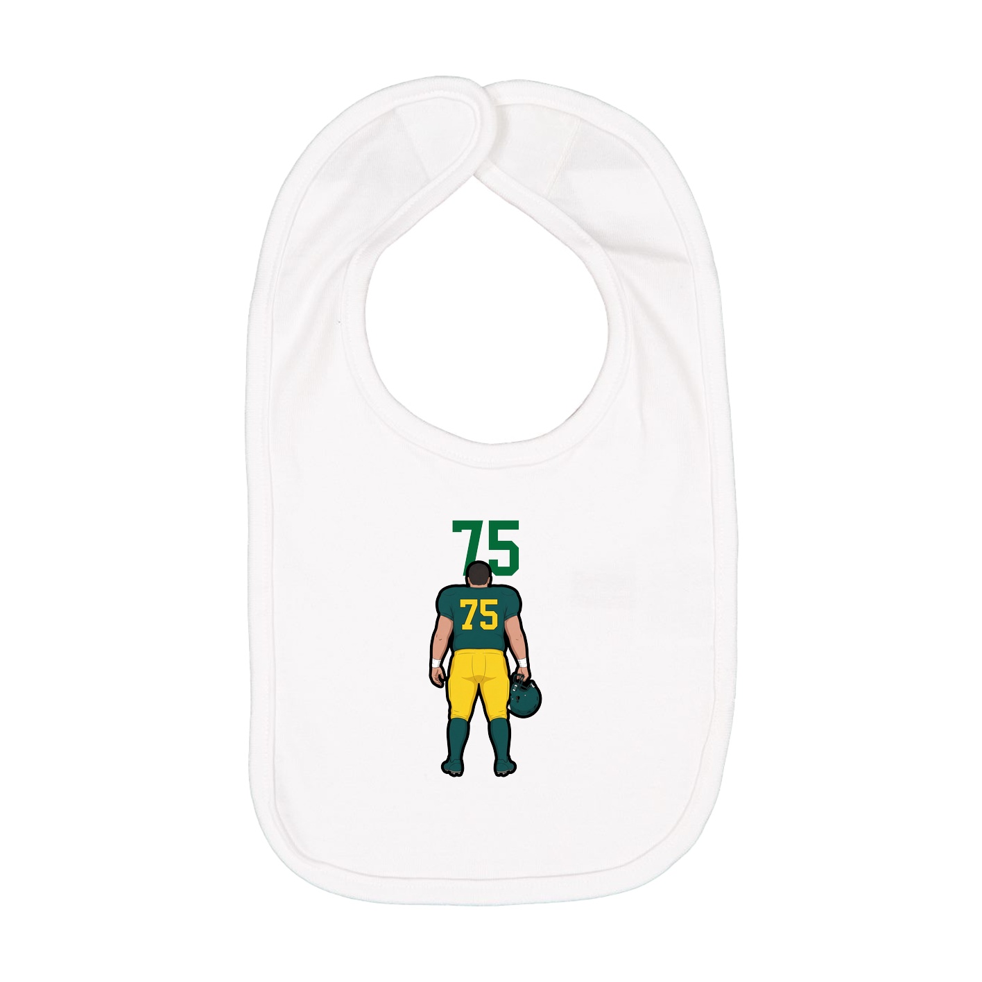 Infant Bib — Number Top in White