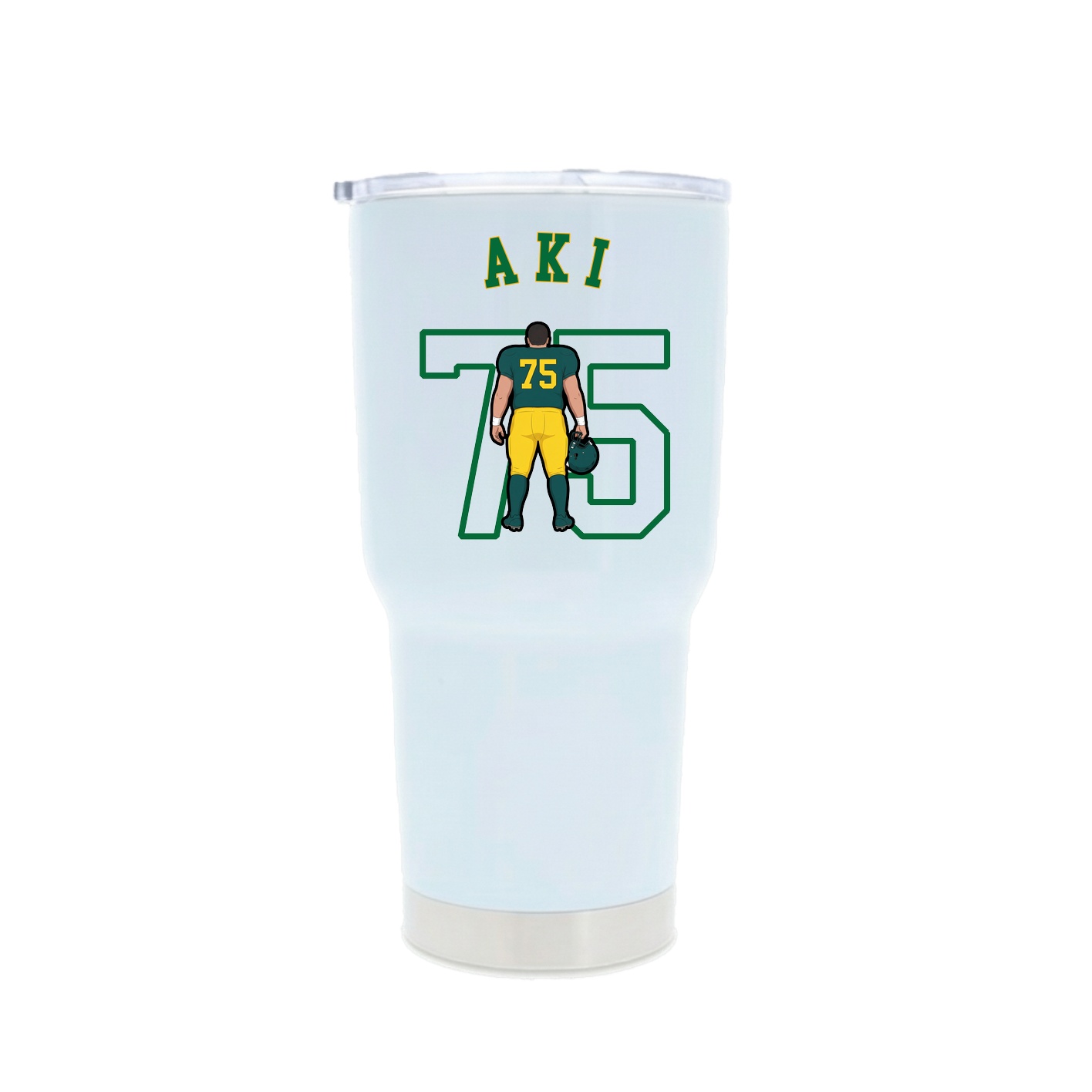 30oz Stainless Steel Tumbler — Shirsey Arch in White