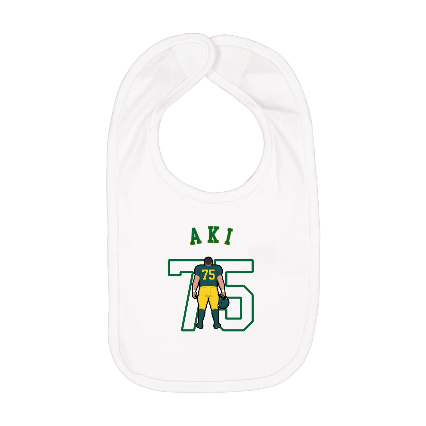 Infant Bib — Shirsey Arch in White