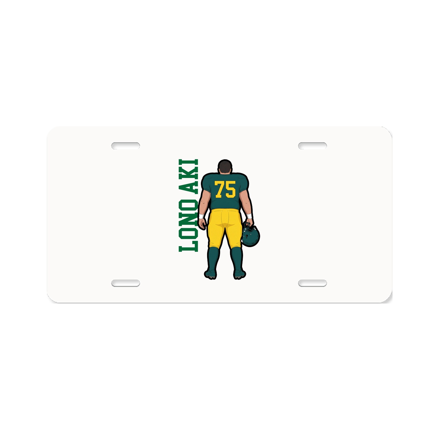 License Plate — Name Vertical in Classic