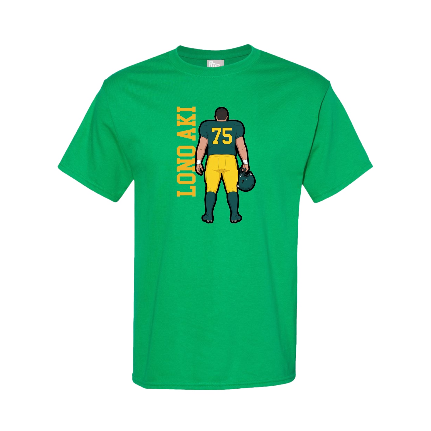 Tee — Name Vertical in Green
