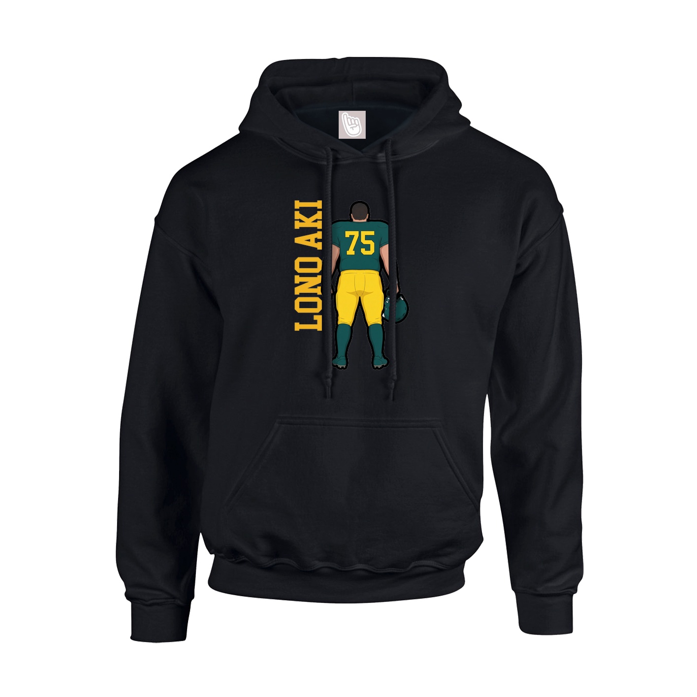 Youth Hoodie — Name Vertical in Black