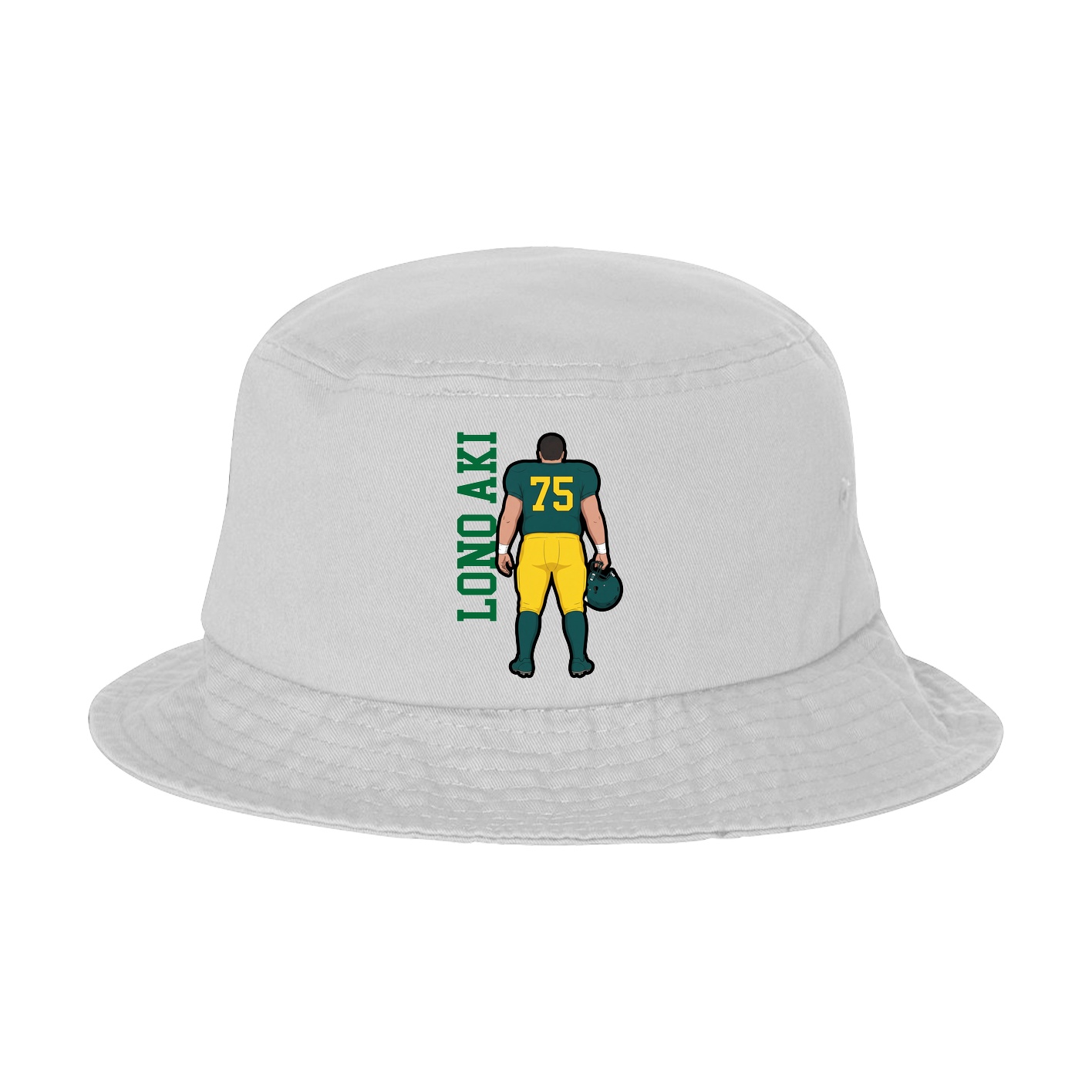 Bucket Cap — Name Vertical in White