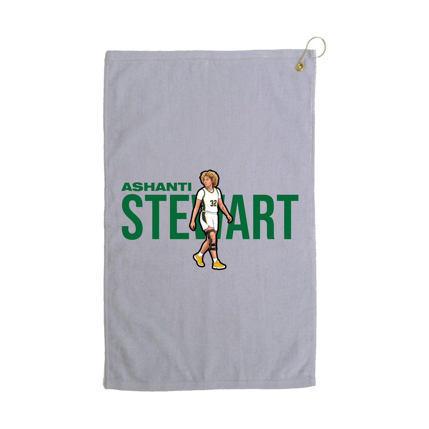 Golf Towel — Player Name in Grey