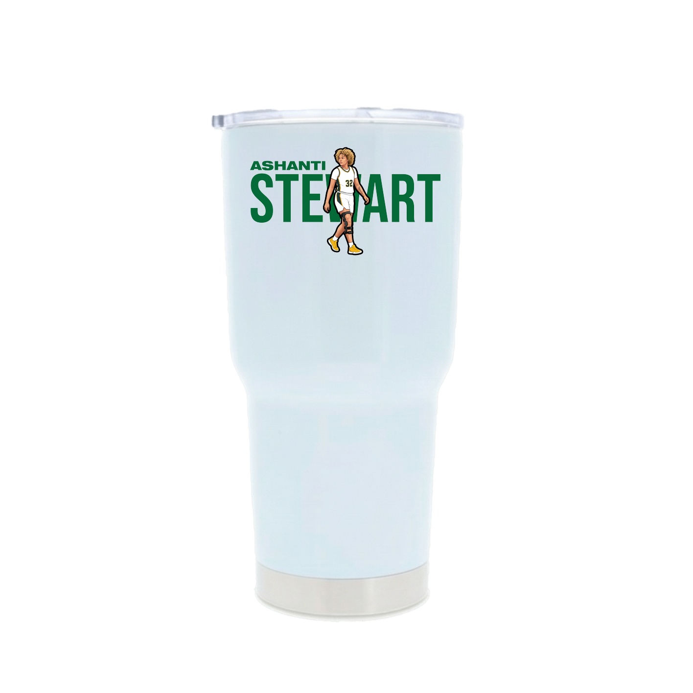 30oz Stainless Steel Tumbler — Player Name in White