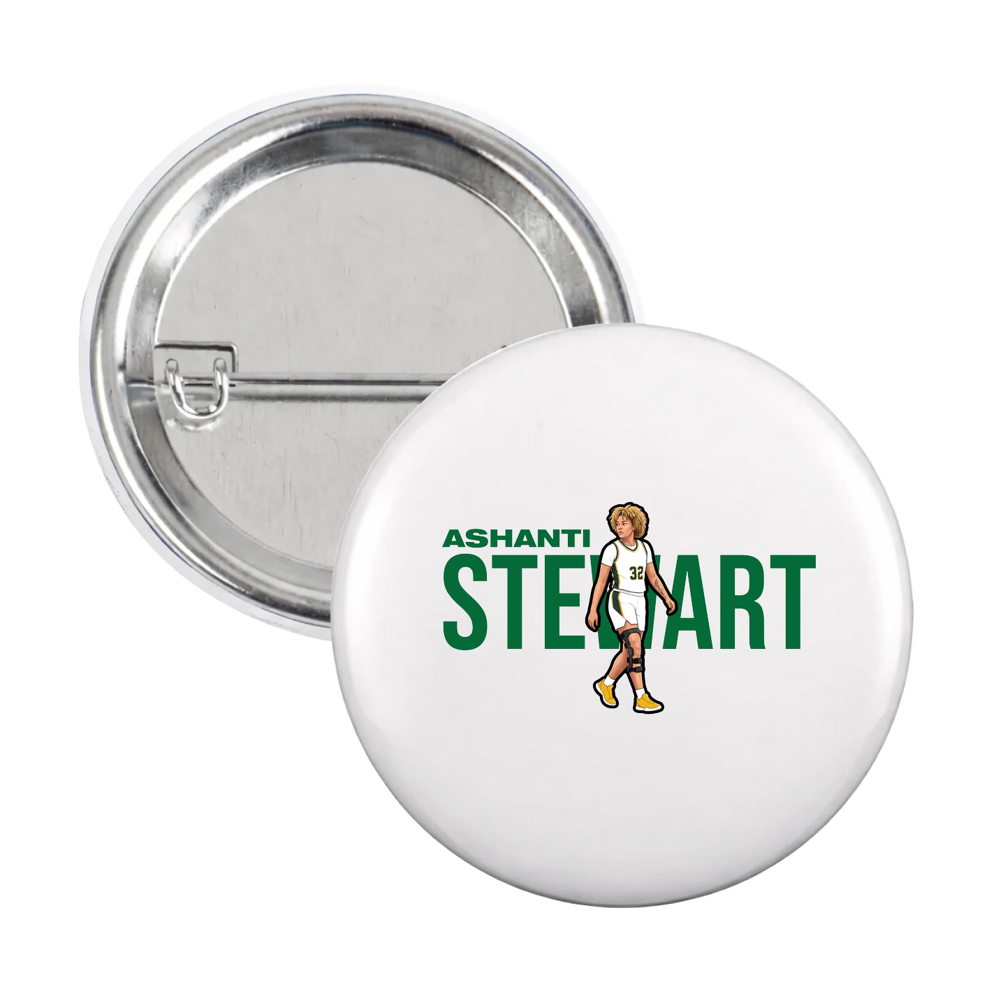 Game Day Button — Player Name in White