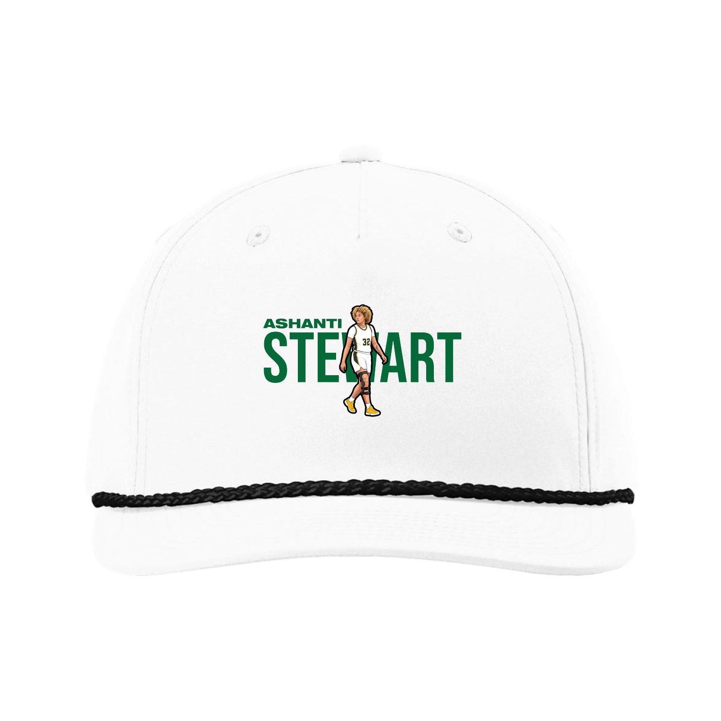Five-Panel Classic Rope Cap — Player Name in White