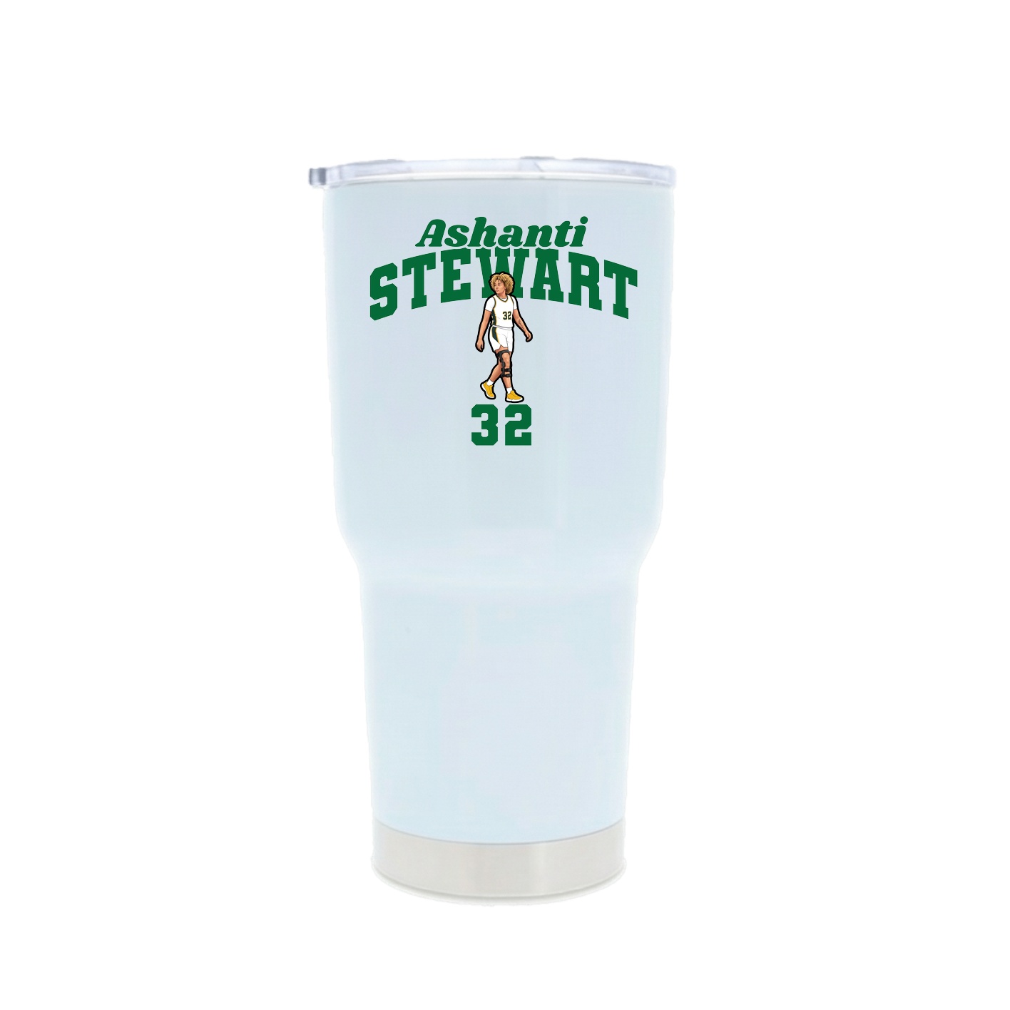 30oz Stainless Steel Tumbler — Signature Arch in White