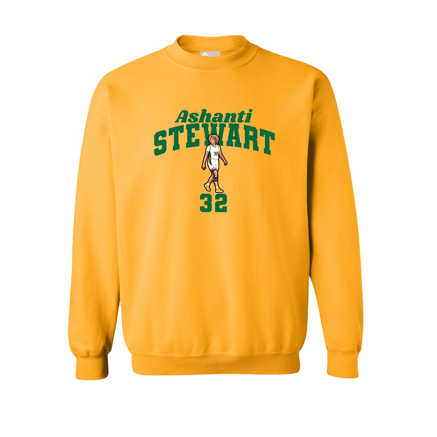 Fleece Crew — Signature Arch in Gold
