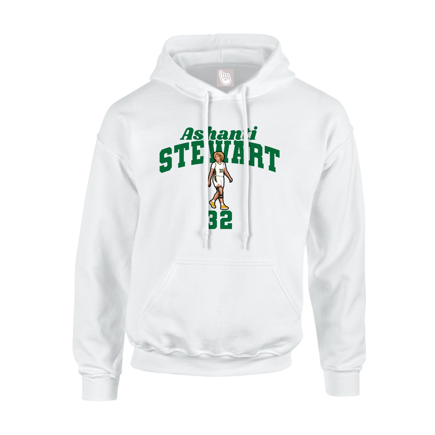 Youth Hoodie — Signature Arch in White