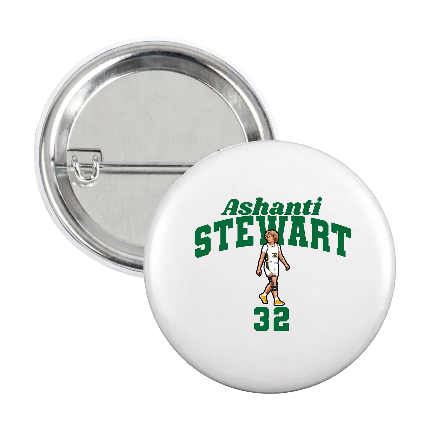 Game Day Button — Signature Arch in White