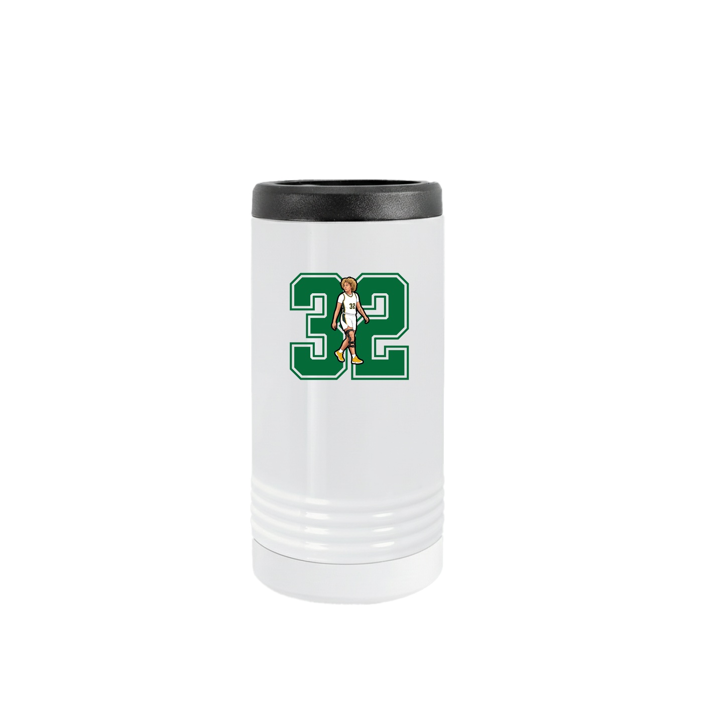 Slim Beverage Holder — Number in White