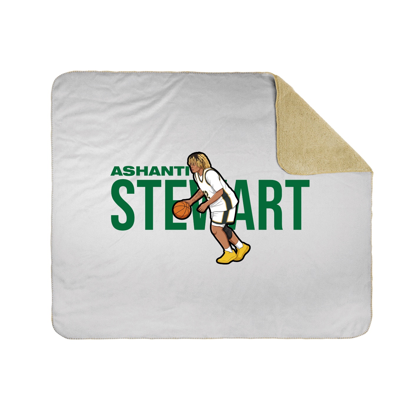Throw Blanket — Player Name in White