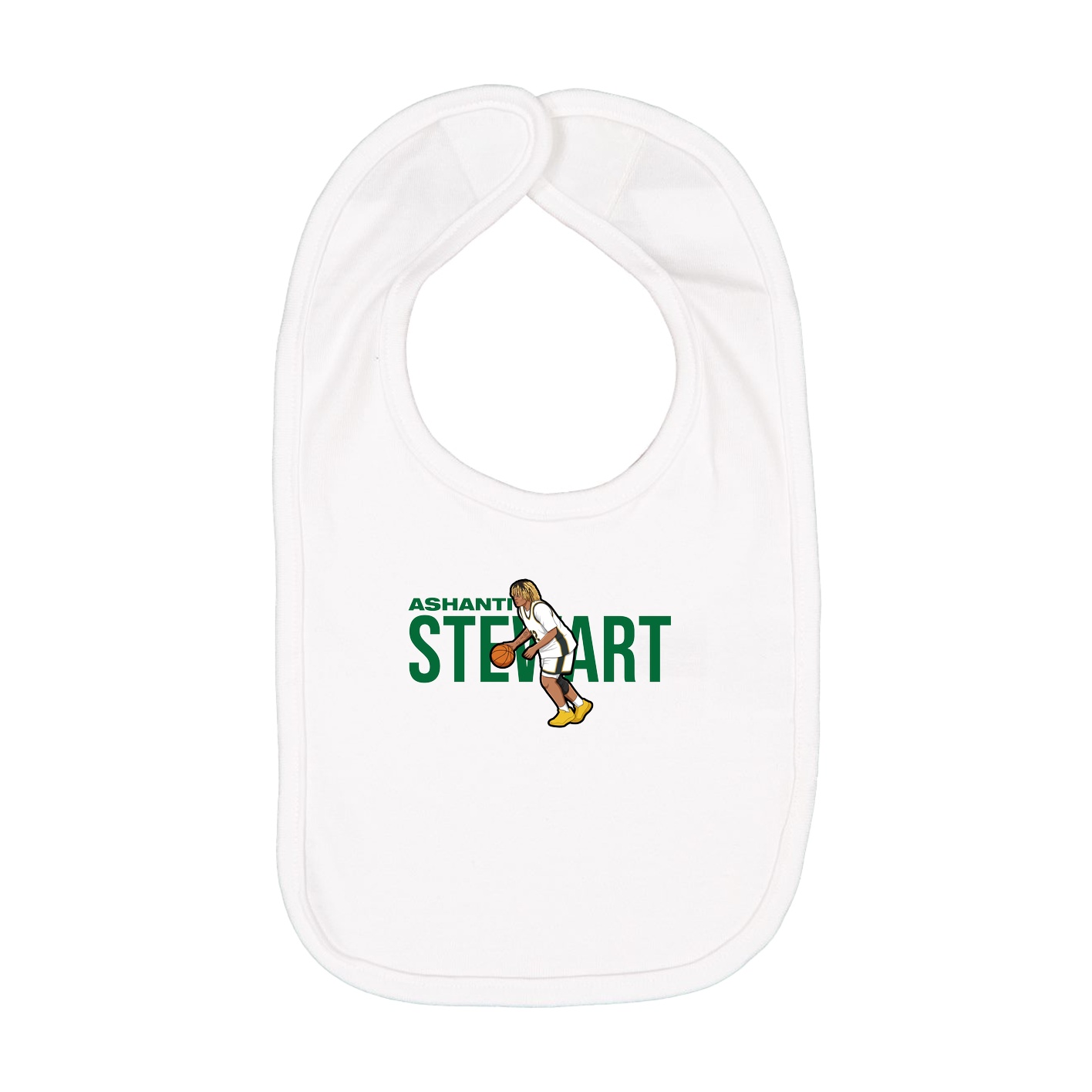 Infant Bib — Player Name in White
