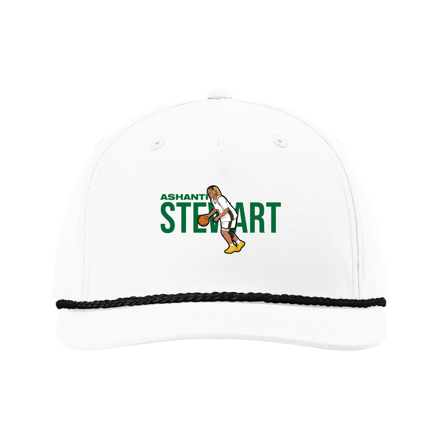 Five-Panel Classic Rope Cap — Player Name in White