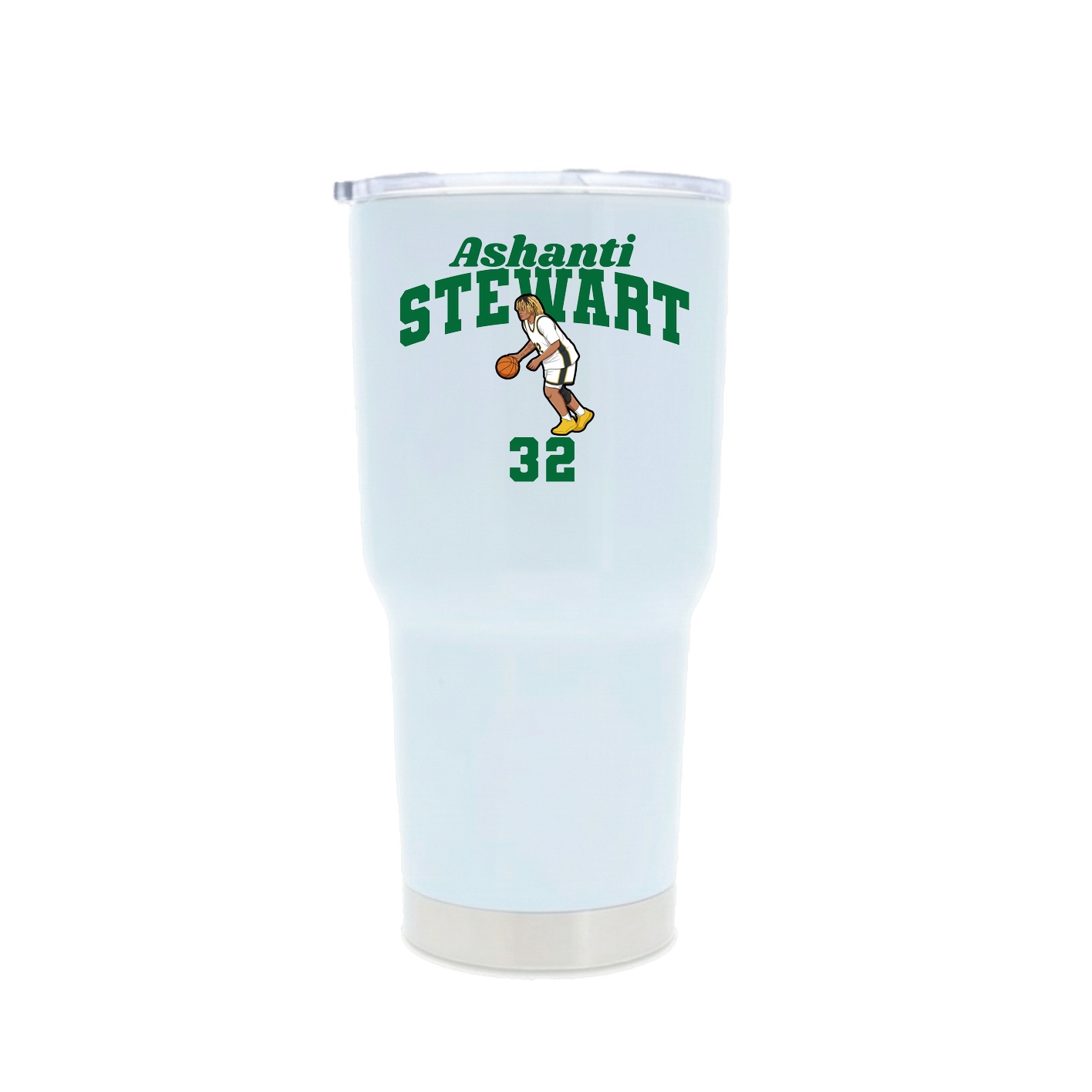 30oz Stainless Steel Tumbler — Signature Arch in White