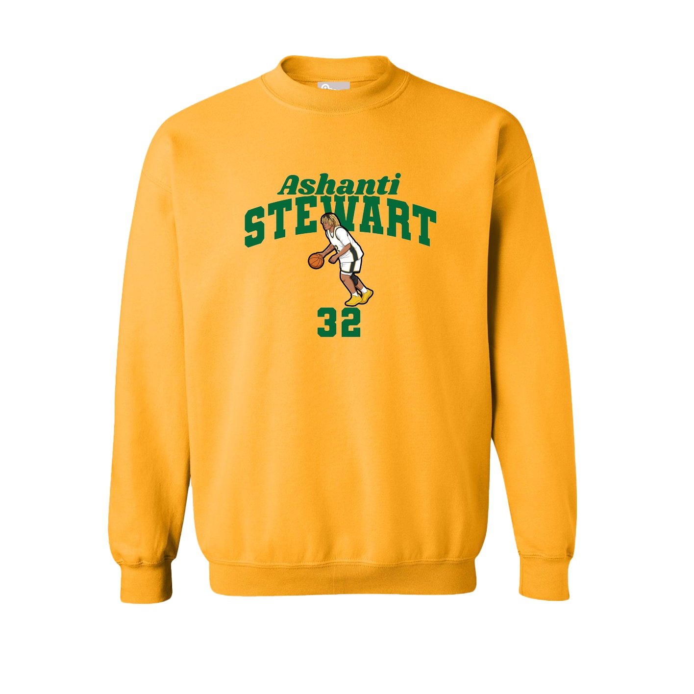 Fleece Crew — Signature Arch in Gold