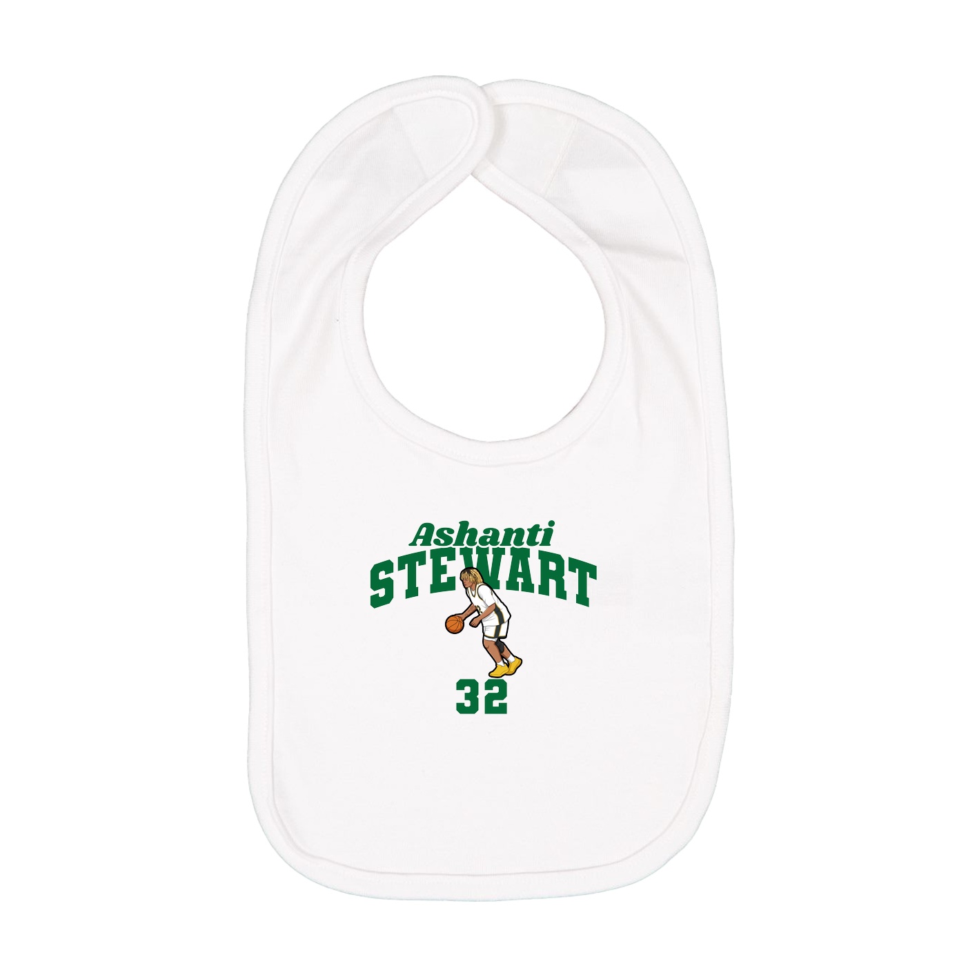 Infant Bib — Signature Arch in White