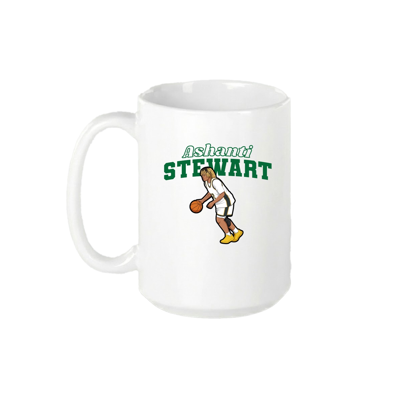 15oz Coffee Mug — Name Arch in White