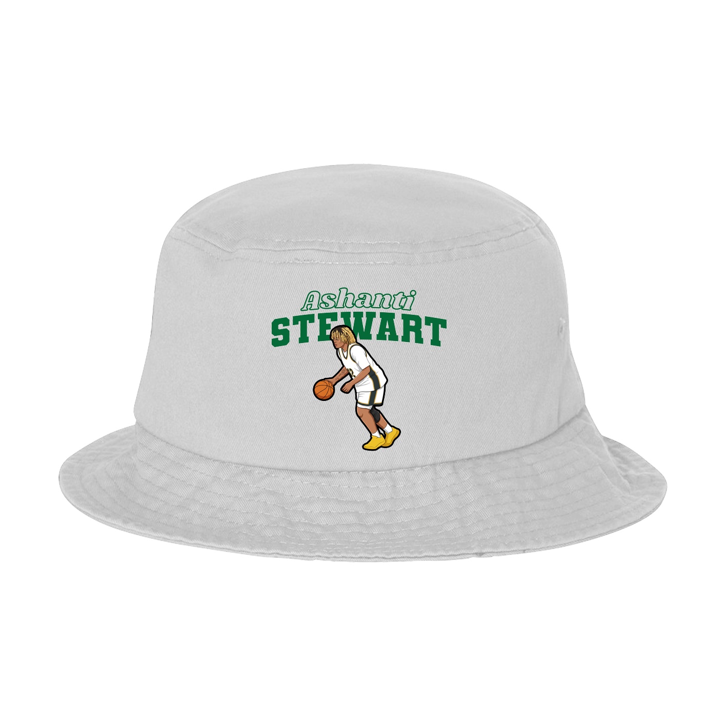 Bucket Cap — Name Arch in White
