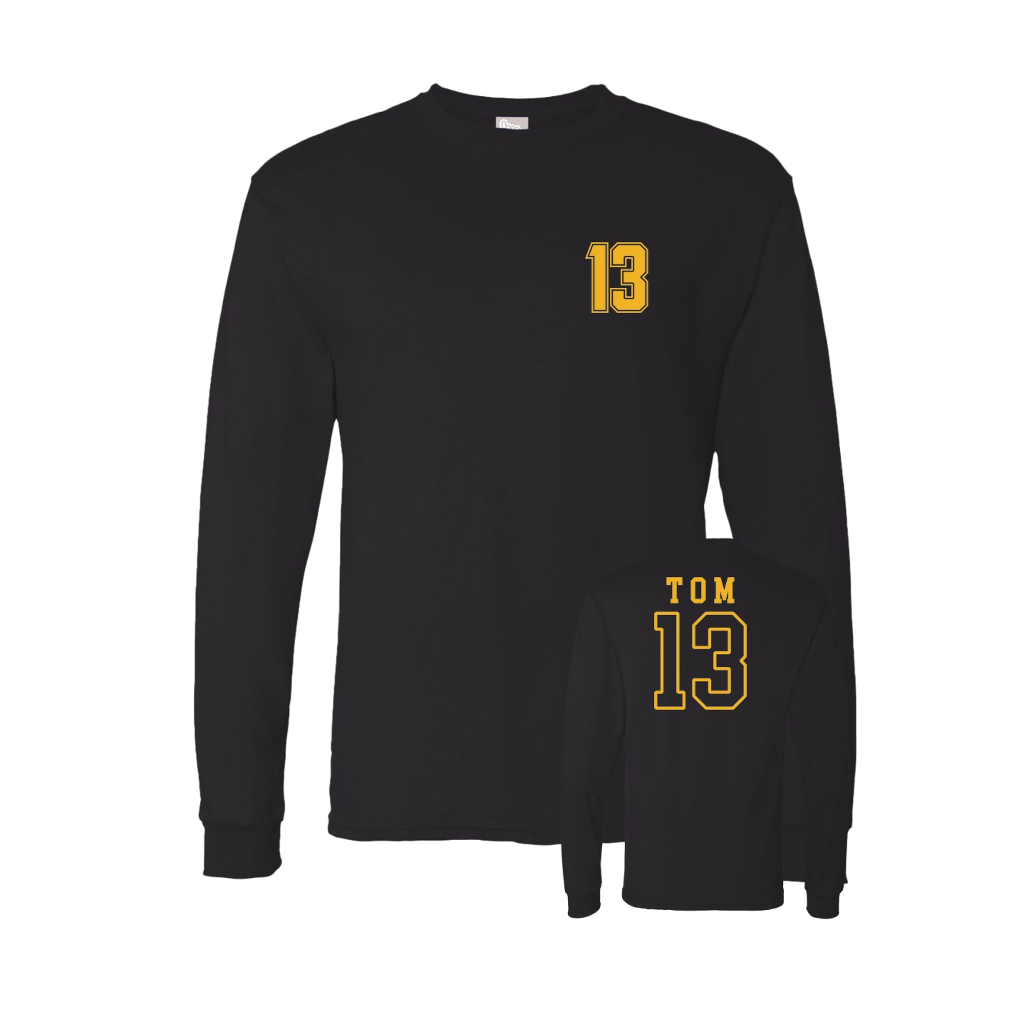 Long Sleeve Tee — Chest Back in Black