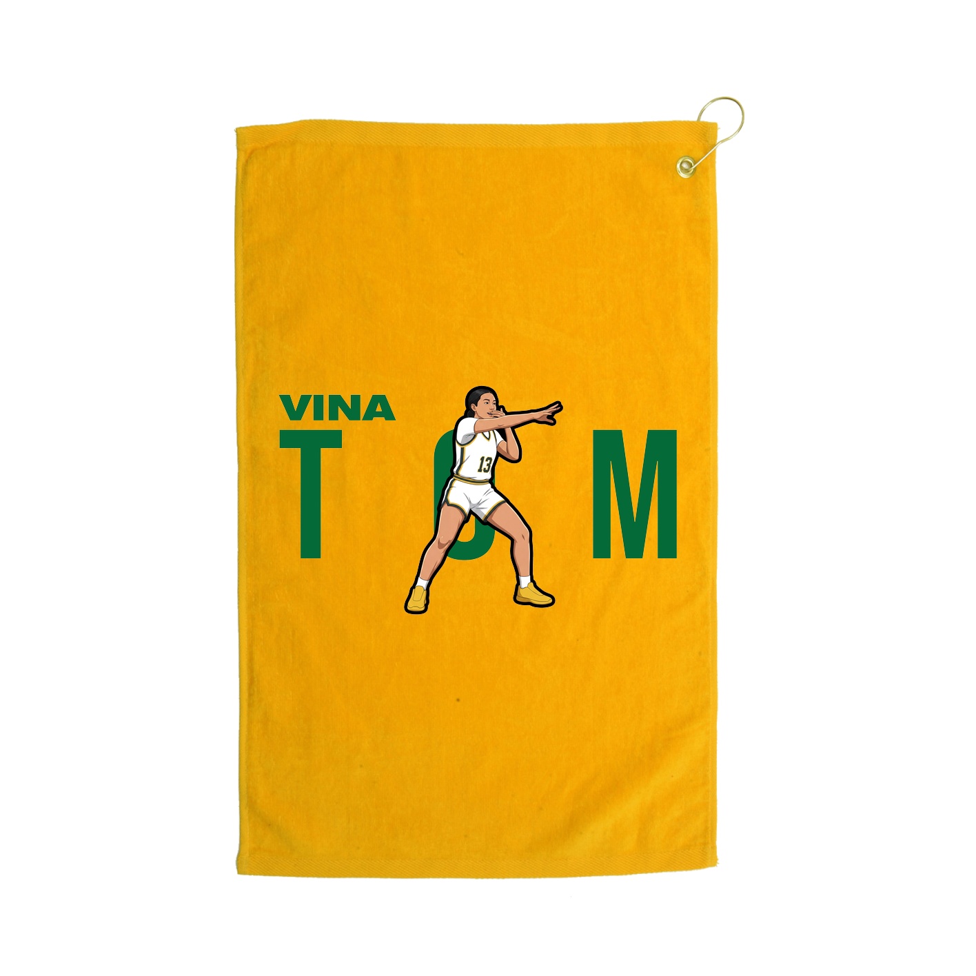 Golf Towel — Player Name in Gold