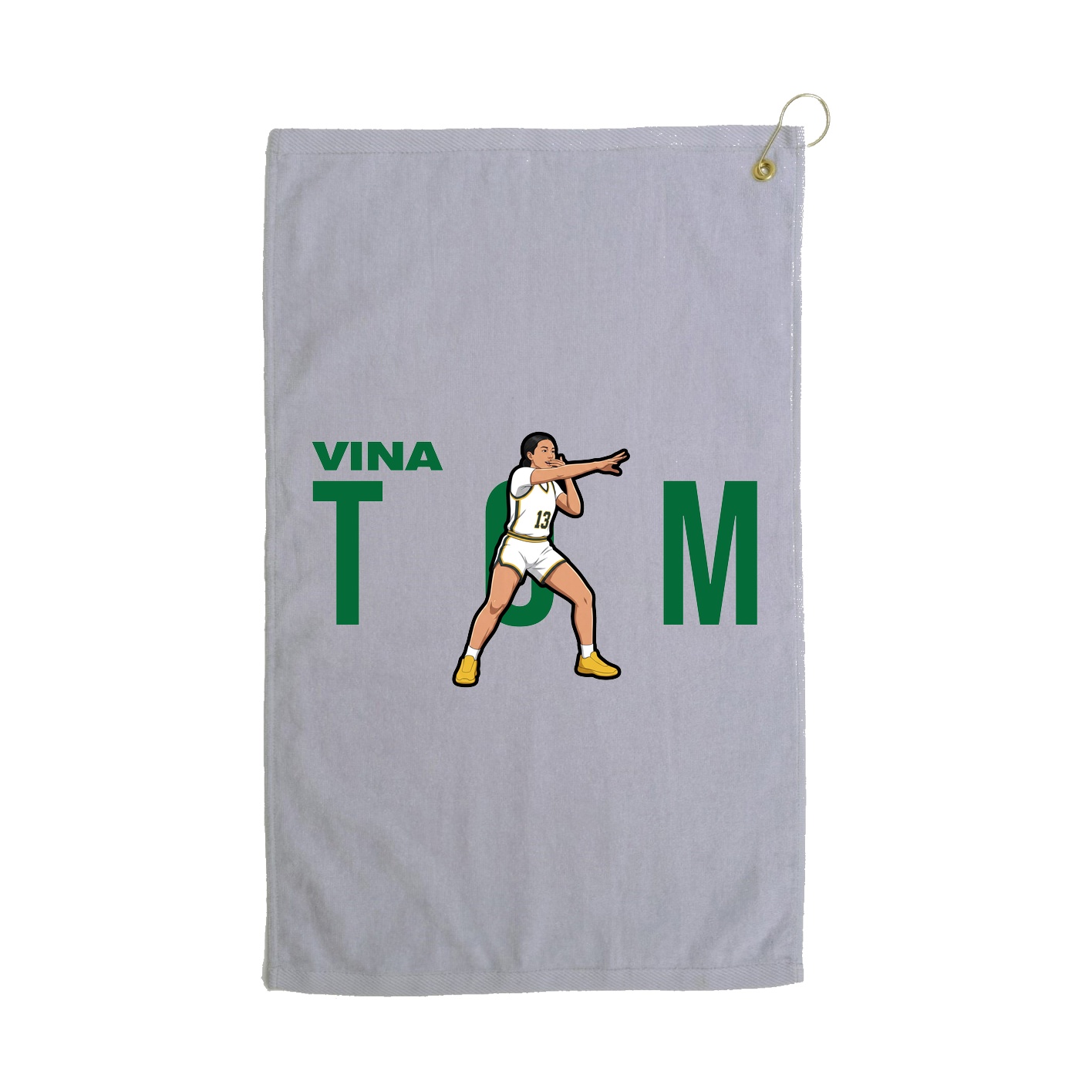 Golf Towel — Player Name in Grey