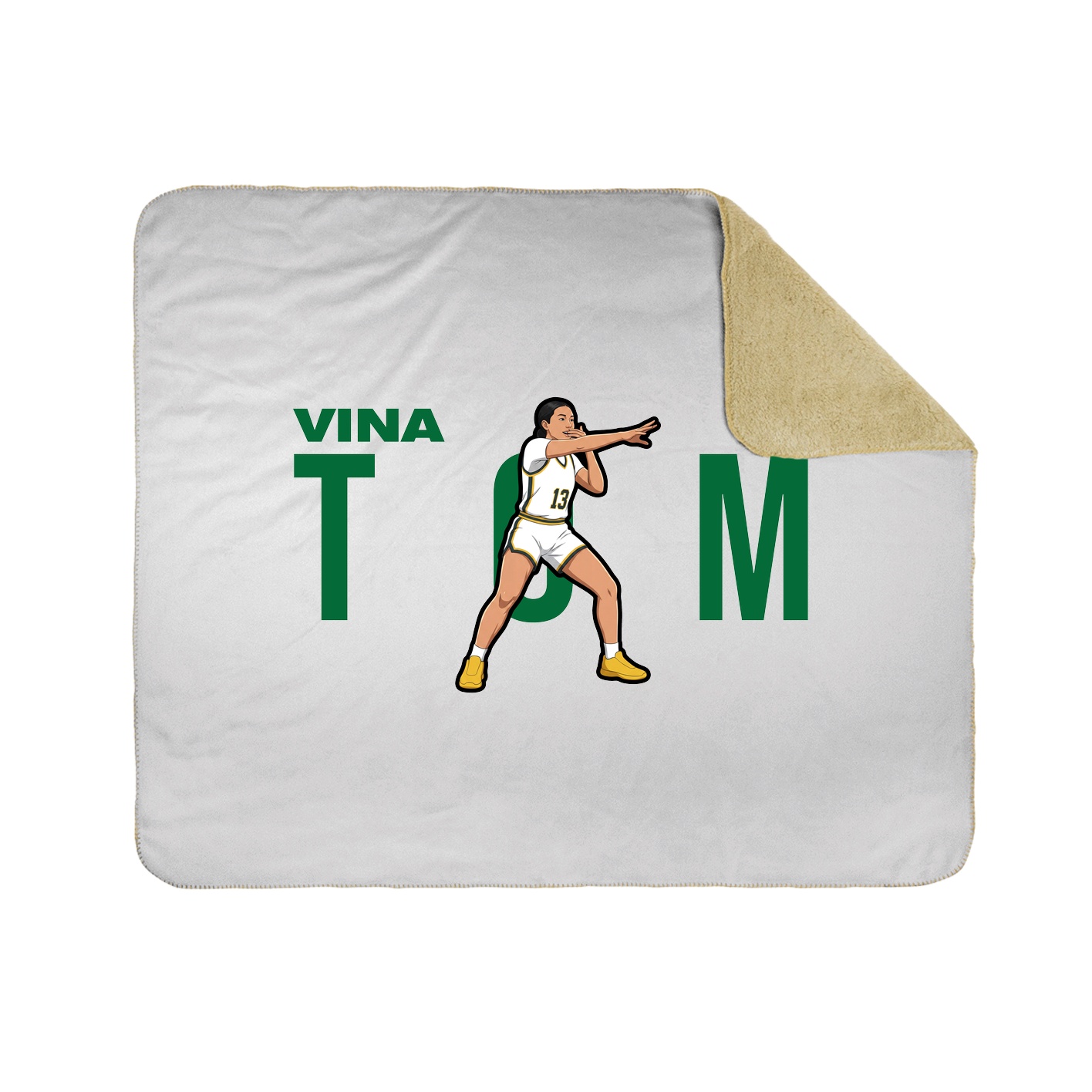 Throw Blanket — Player Name in White