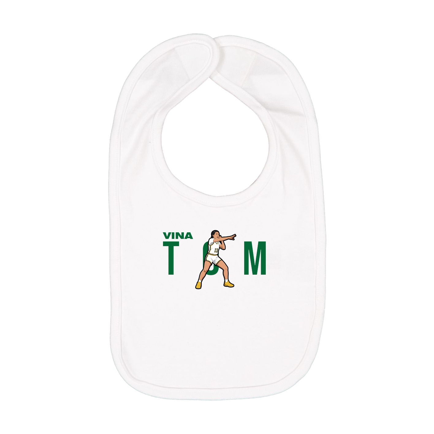 Infant Bib — Player Name in White