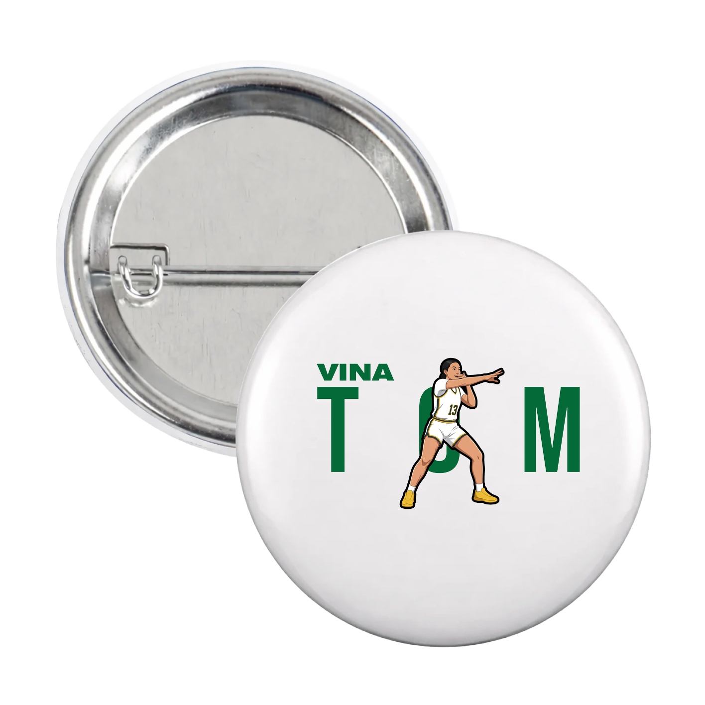 Game Day Button — Player Name in White