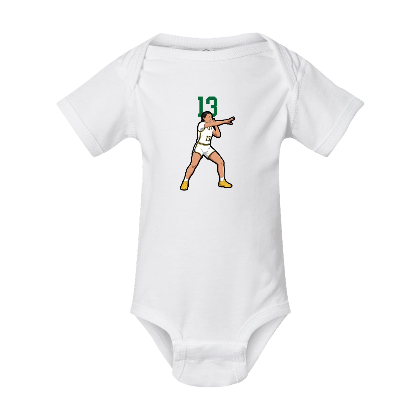 Baby Onesie — Number Top in White