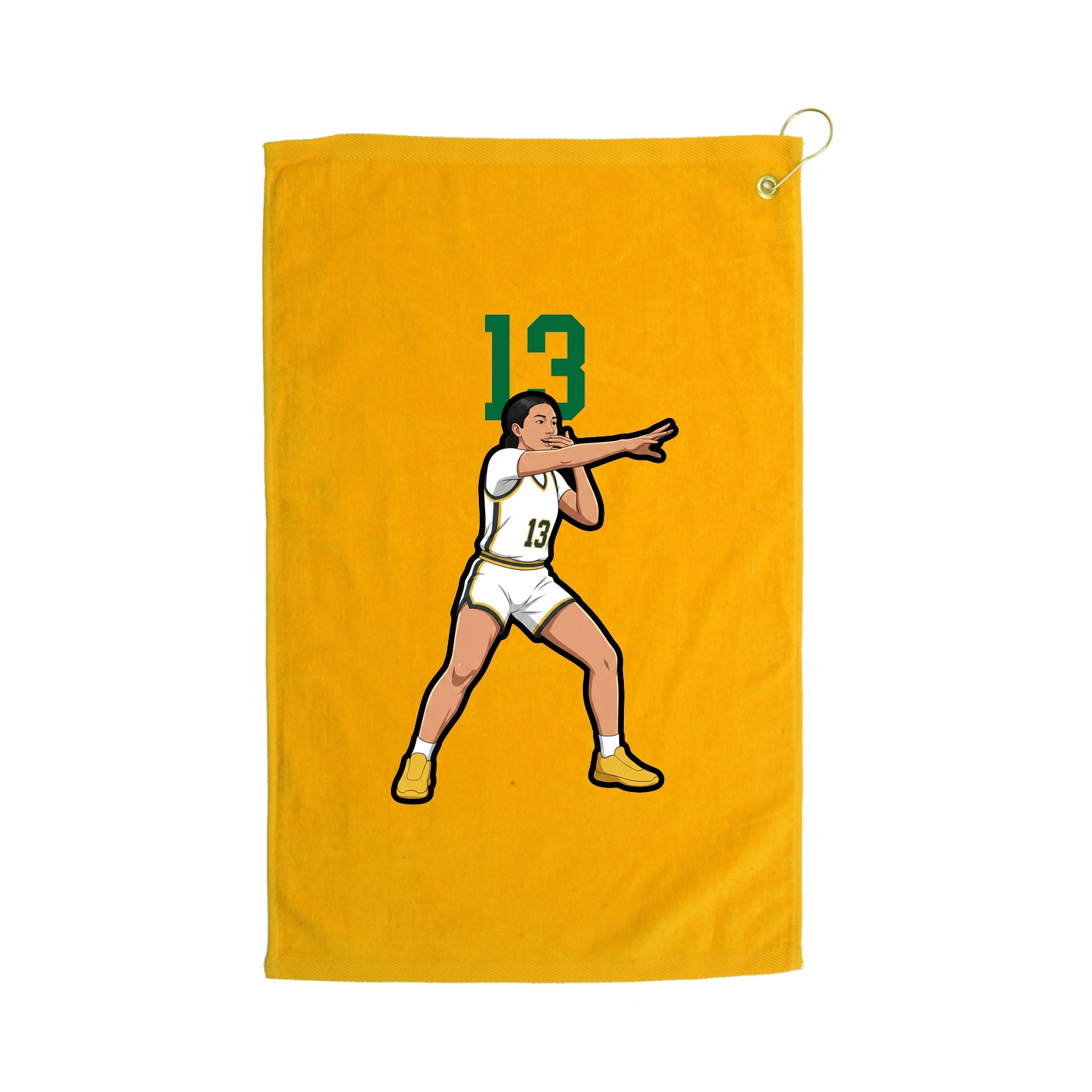 Golf Towel — Number Top in Gold