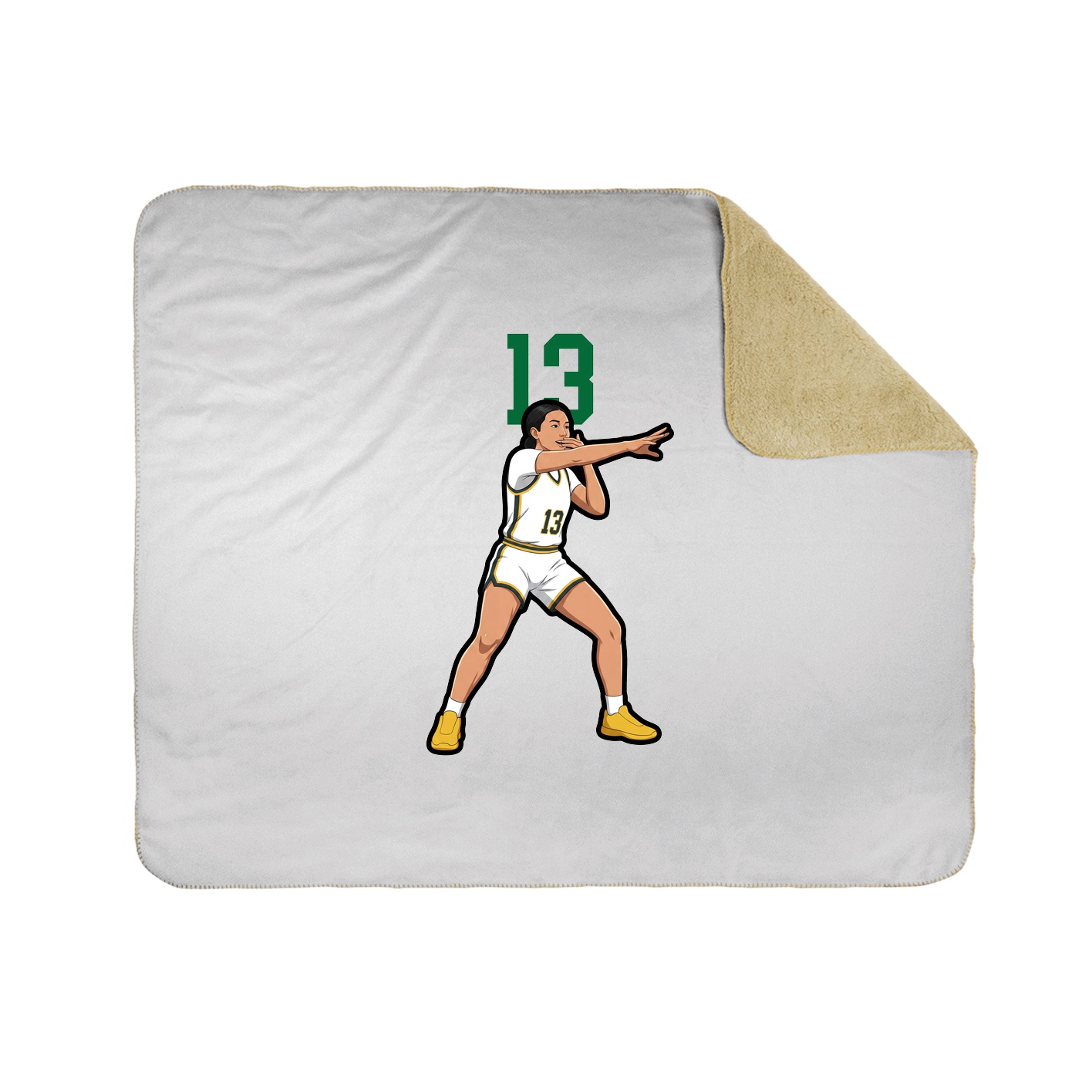 Throw Blanket — Number Top in White
