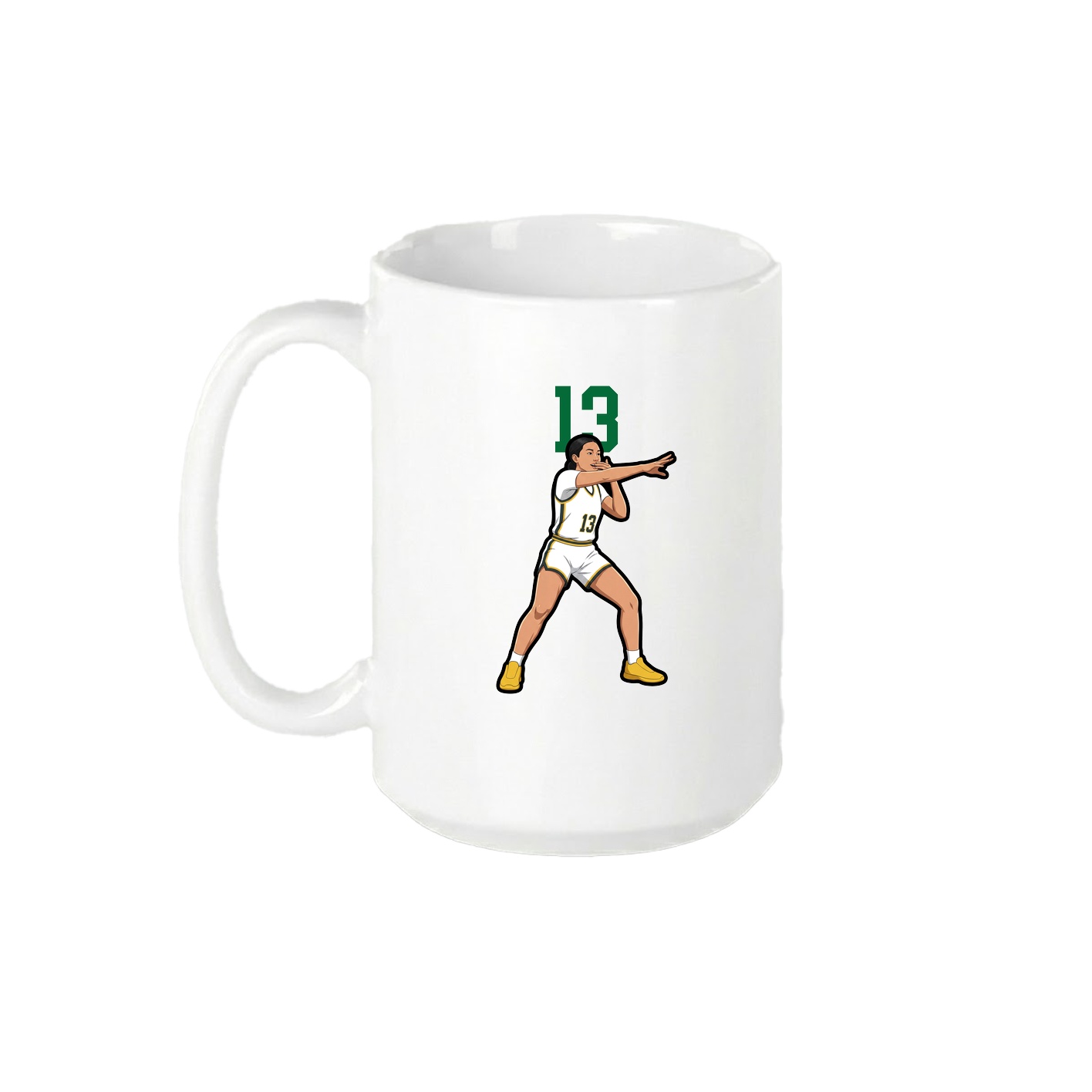 15oz Coffee Mug — Number Top in White