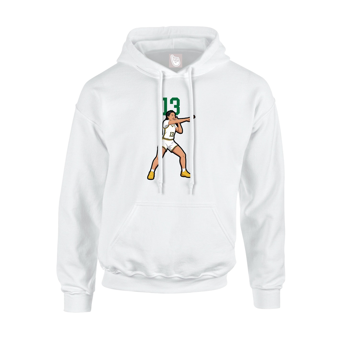 Hoodie — Number Top in White