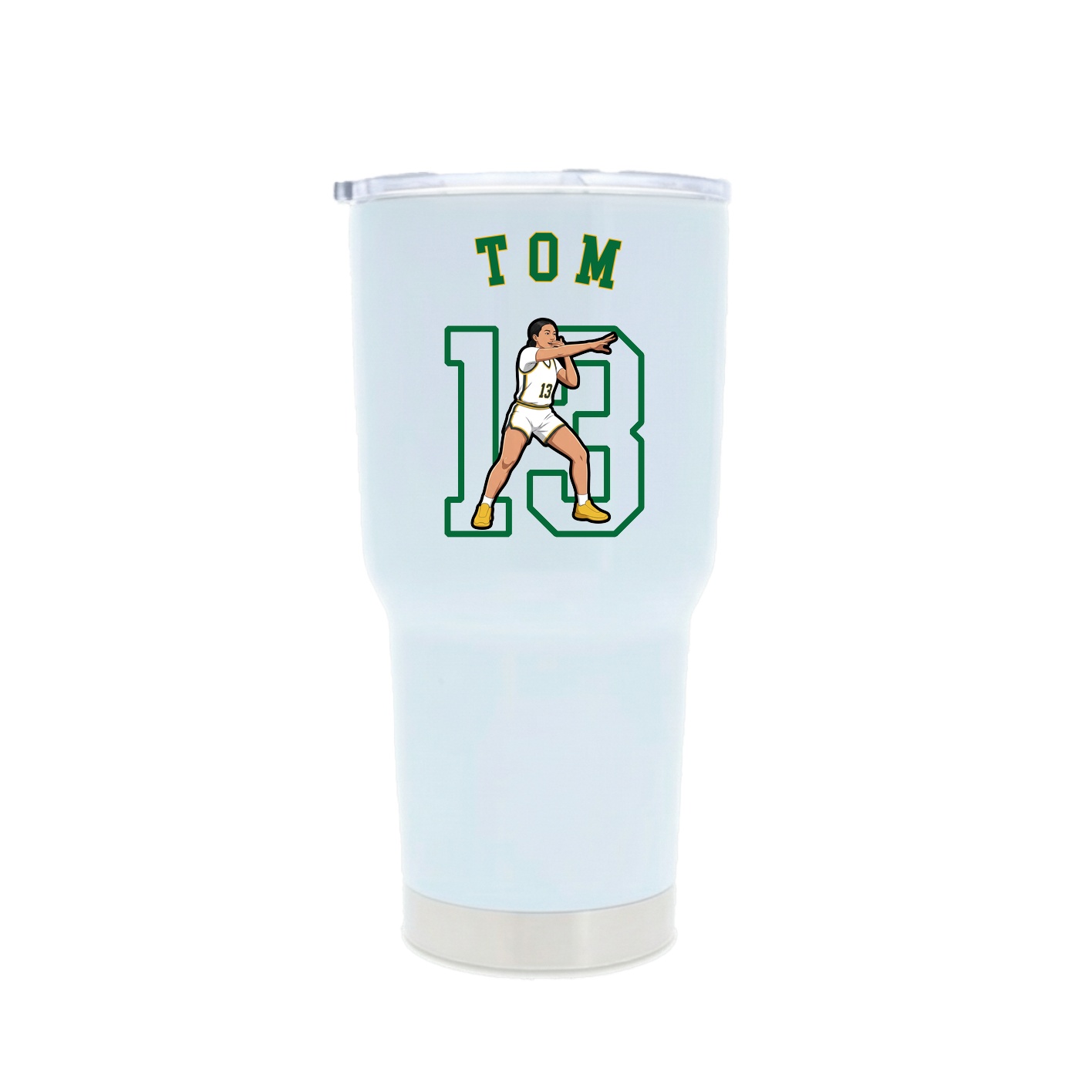 30oz Stainless Steel Tumbler — Shirsey Arch in White
