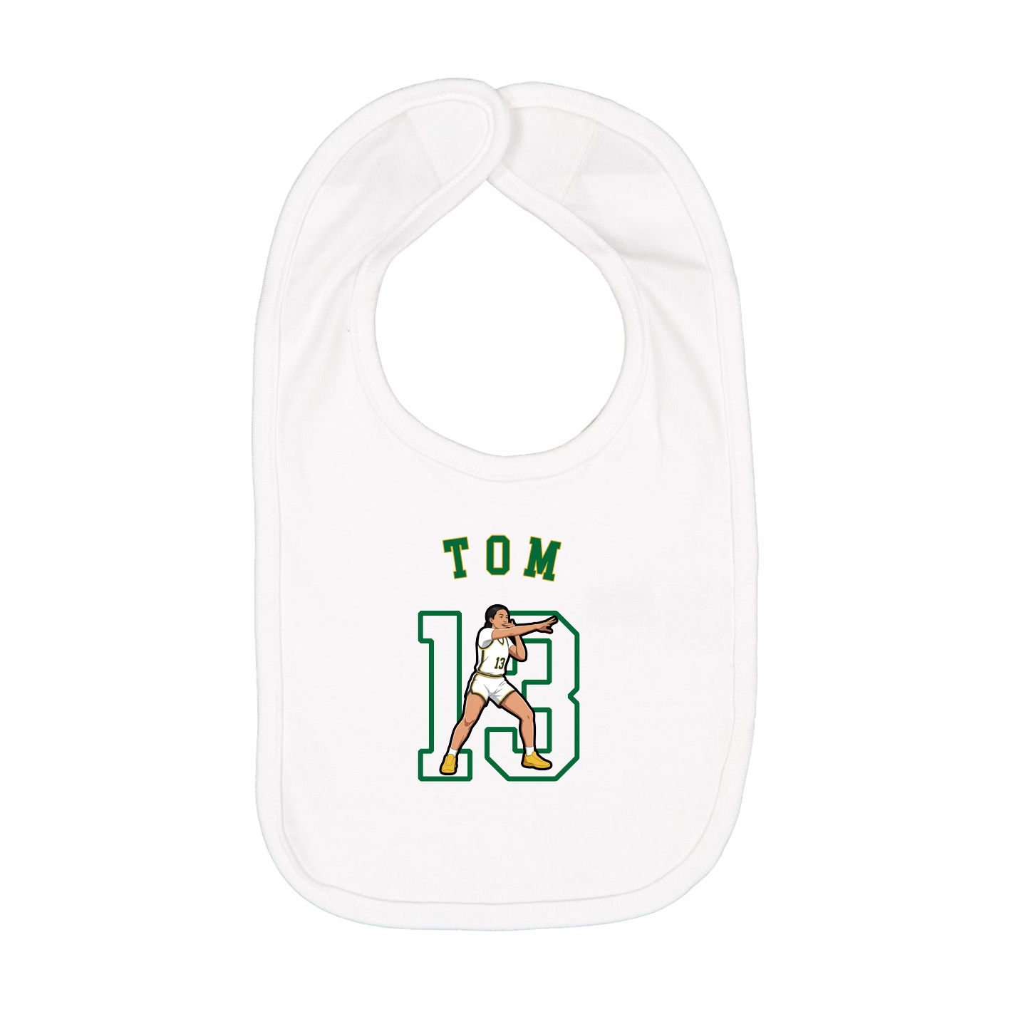Infant Bib — Shirsey Arch in White