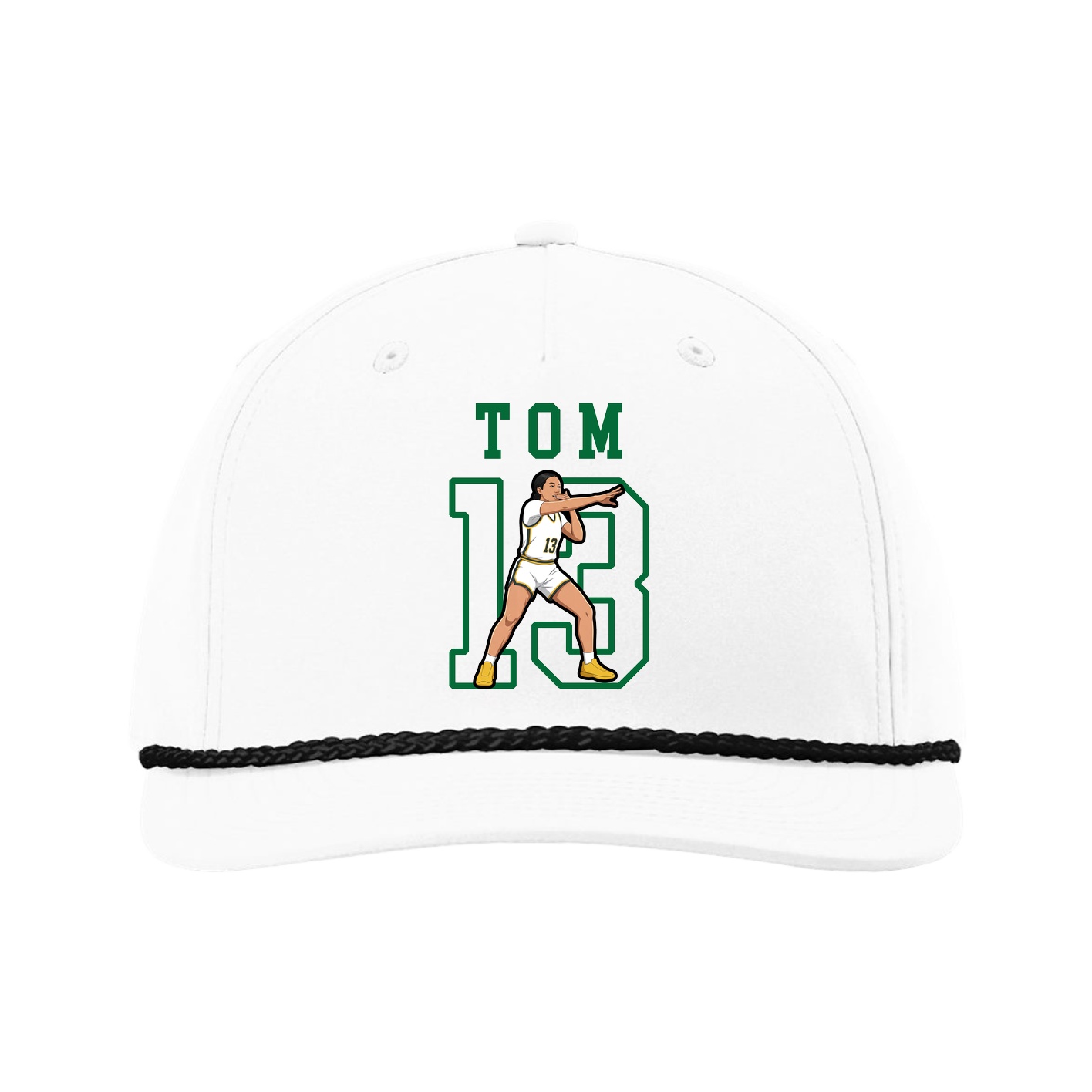 Five-Panel Classic Rope Cap — Shirsey in White