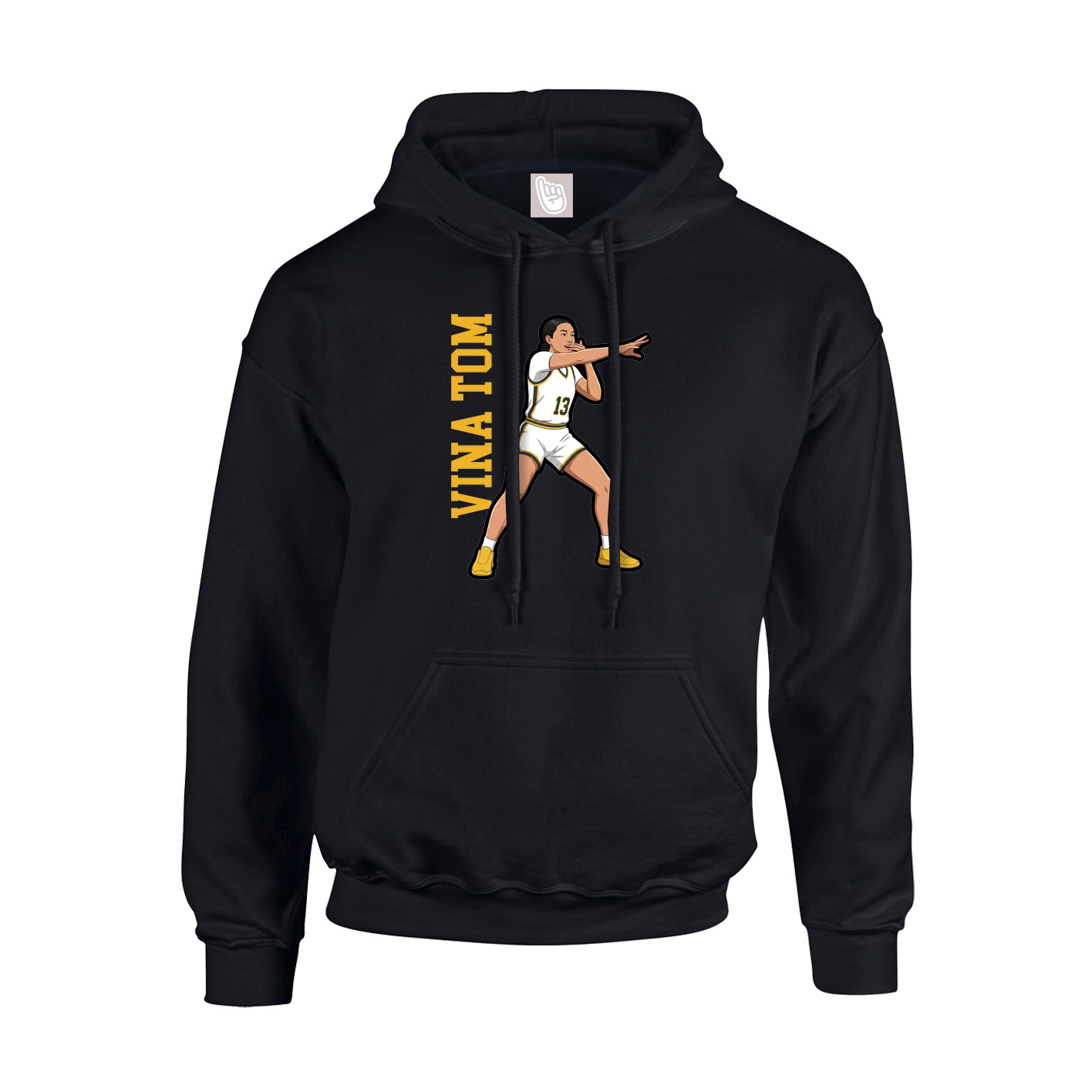 Youth Hoodie — Name Vertical in Black