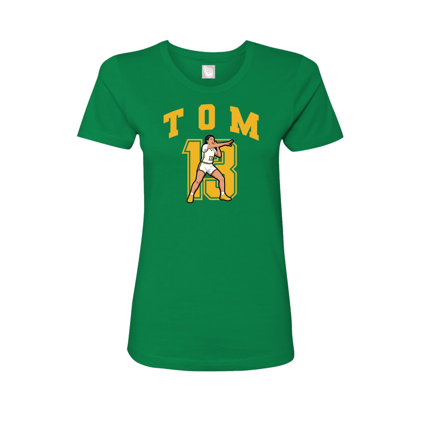 Womens Tee — Number in Green