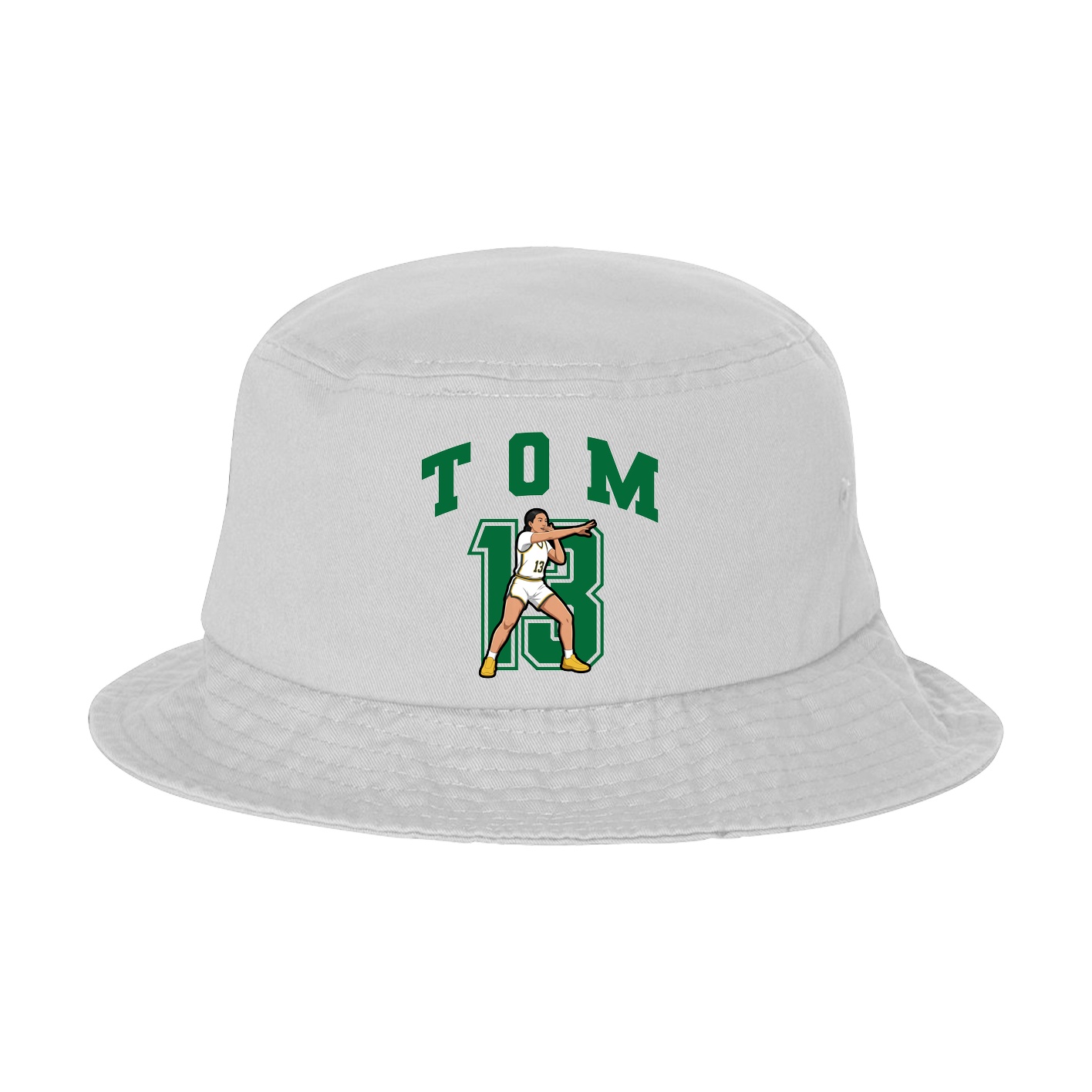 Bucket Cap — Number in White